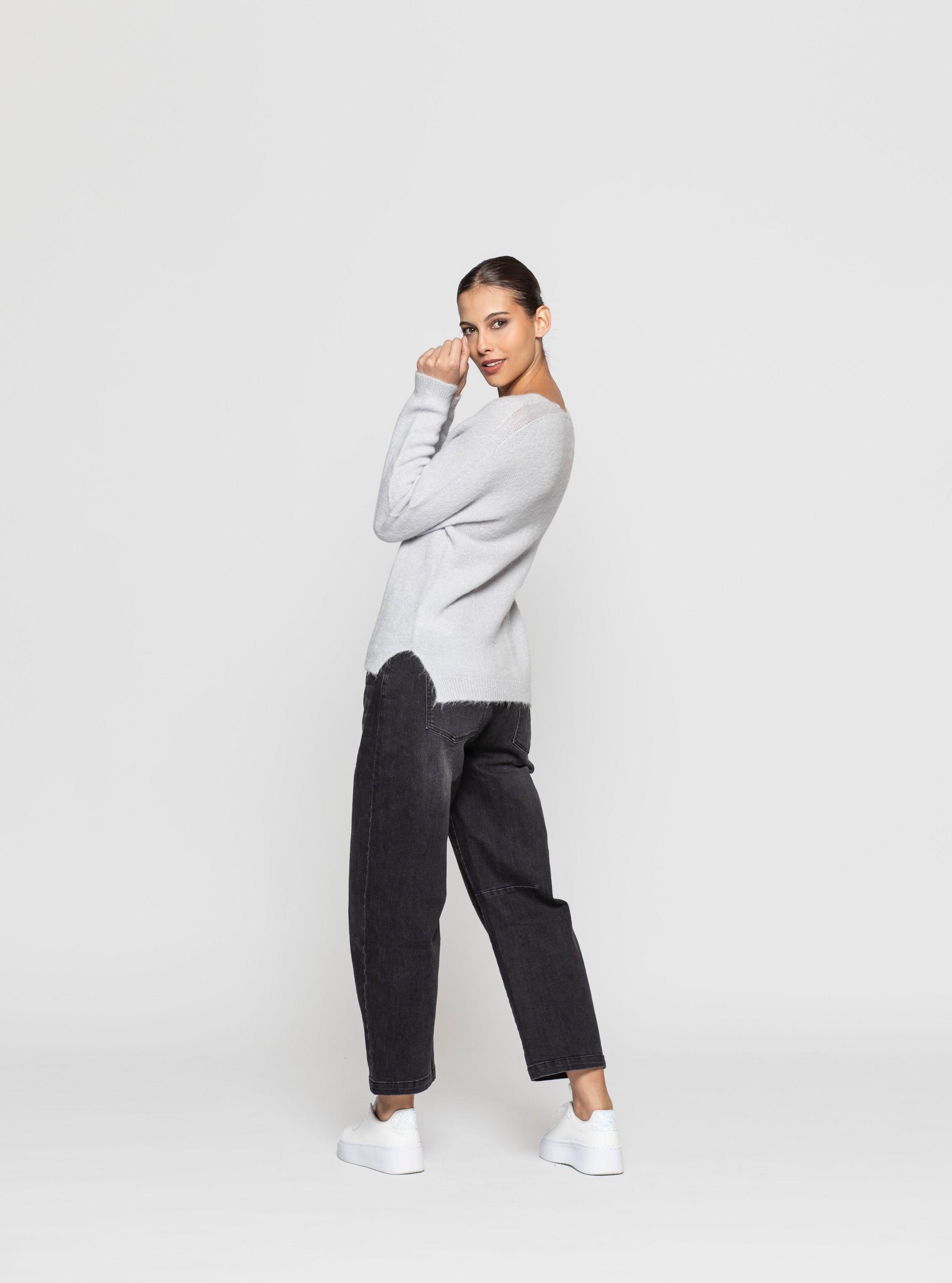 Sweater Mujer Paloma Gris Lineatre-2