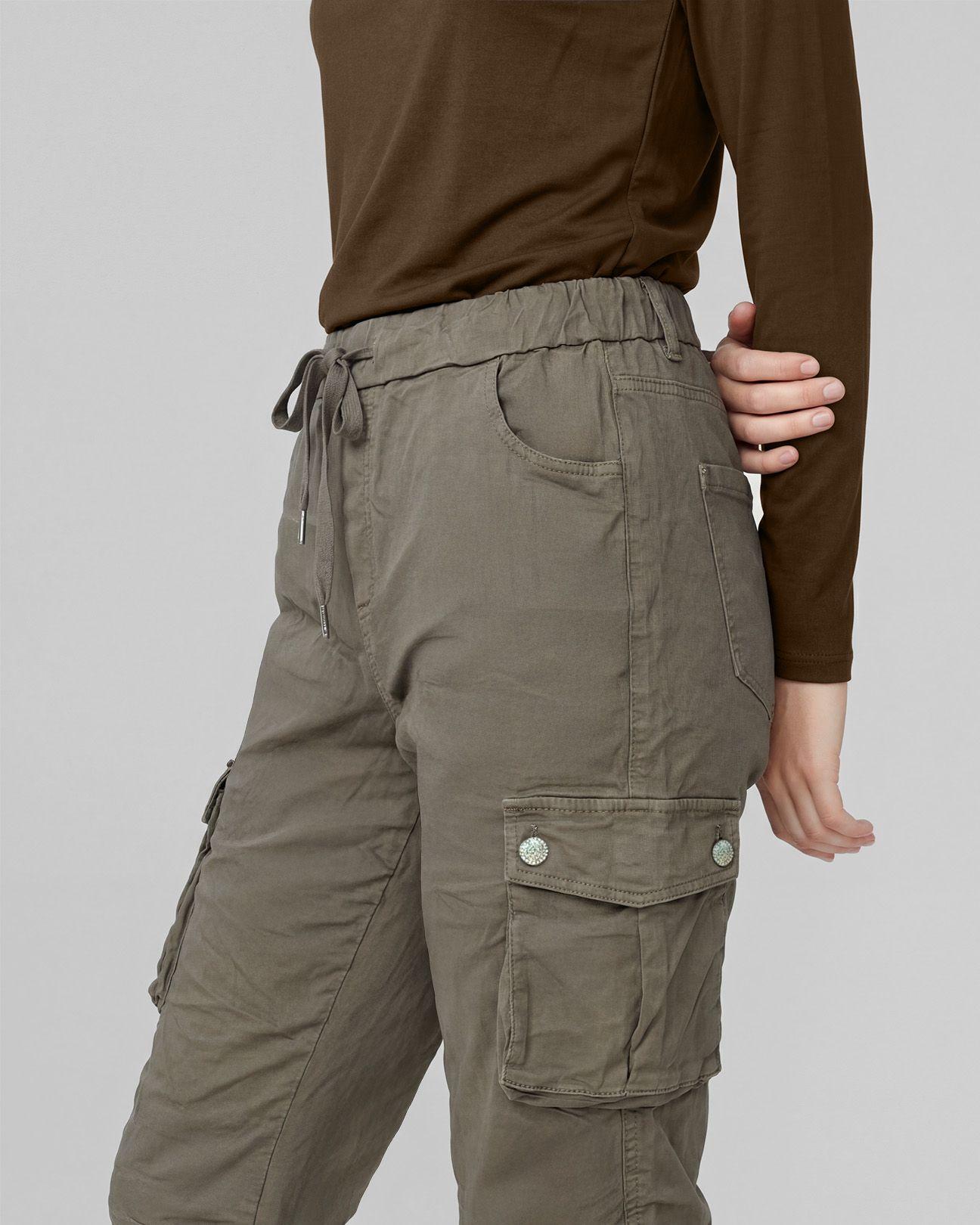 Pantalon Mujer Rosario Relaxed Fango Lineatre-2