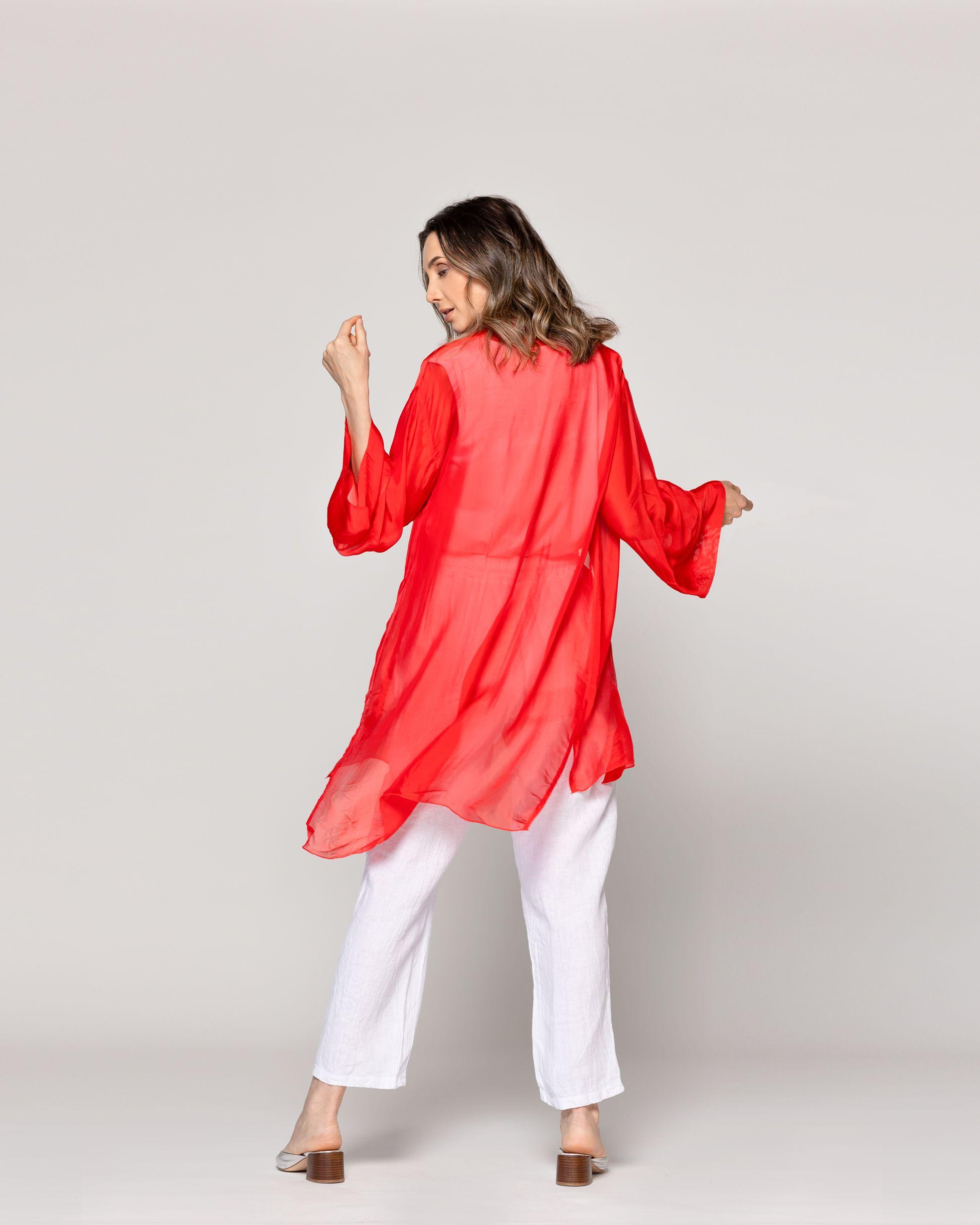 Tapado Mujer Spolverino Diana Rojo Lineatre-2