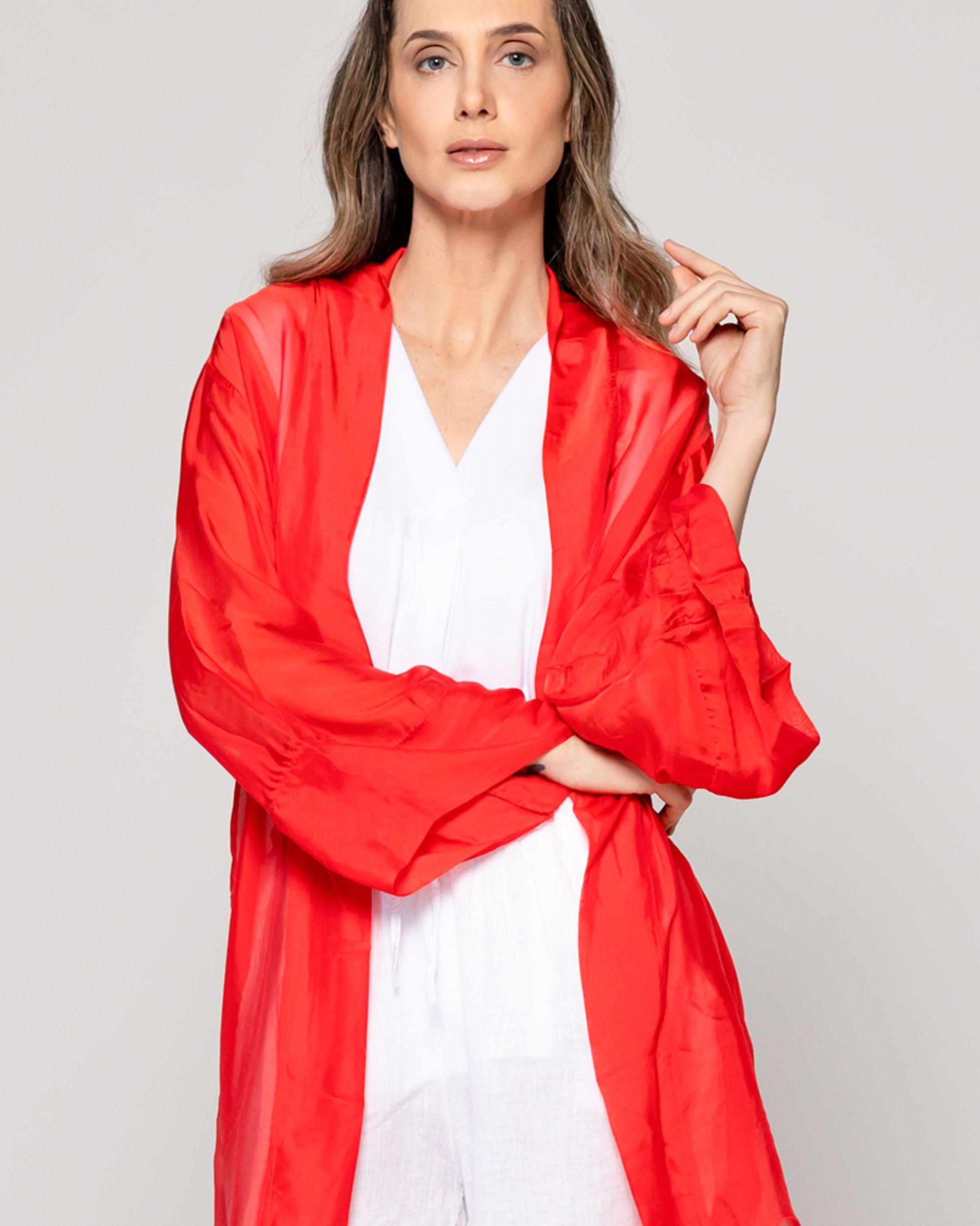 Tapado Mujer Spolverino Diana Rojo Lineatre-3