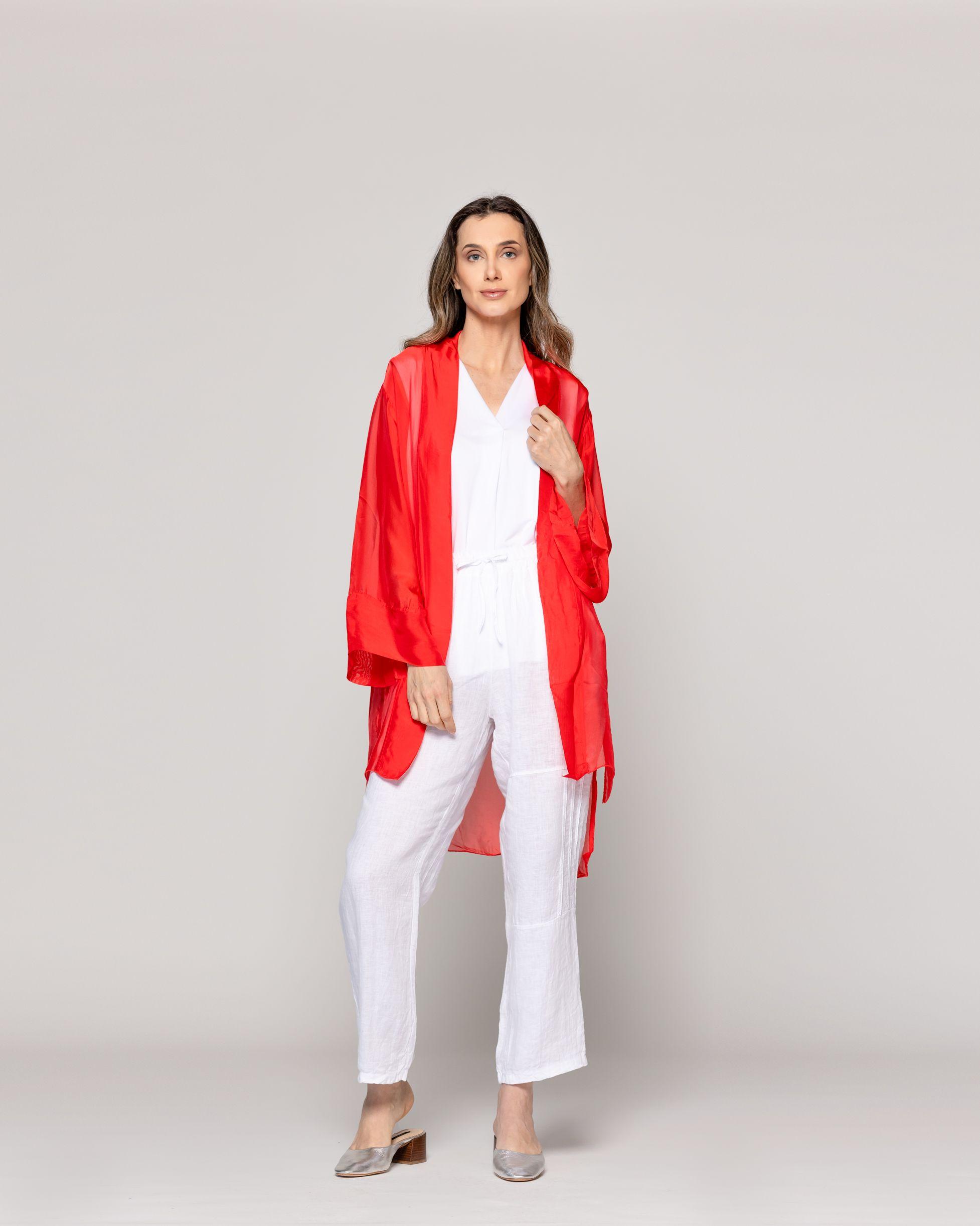 Tapado Mujer Spolverino Diana Rojo Lineatre-4