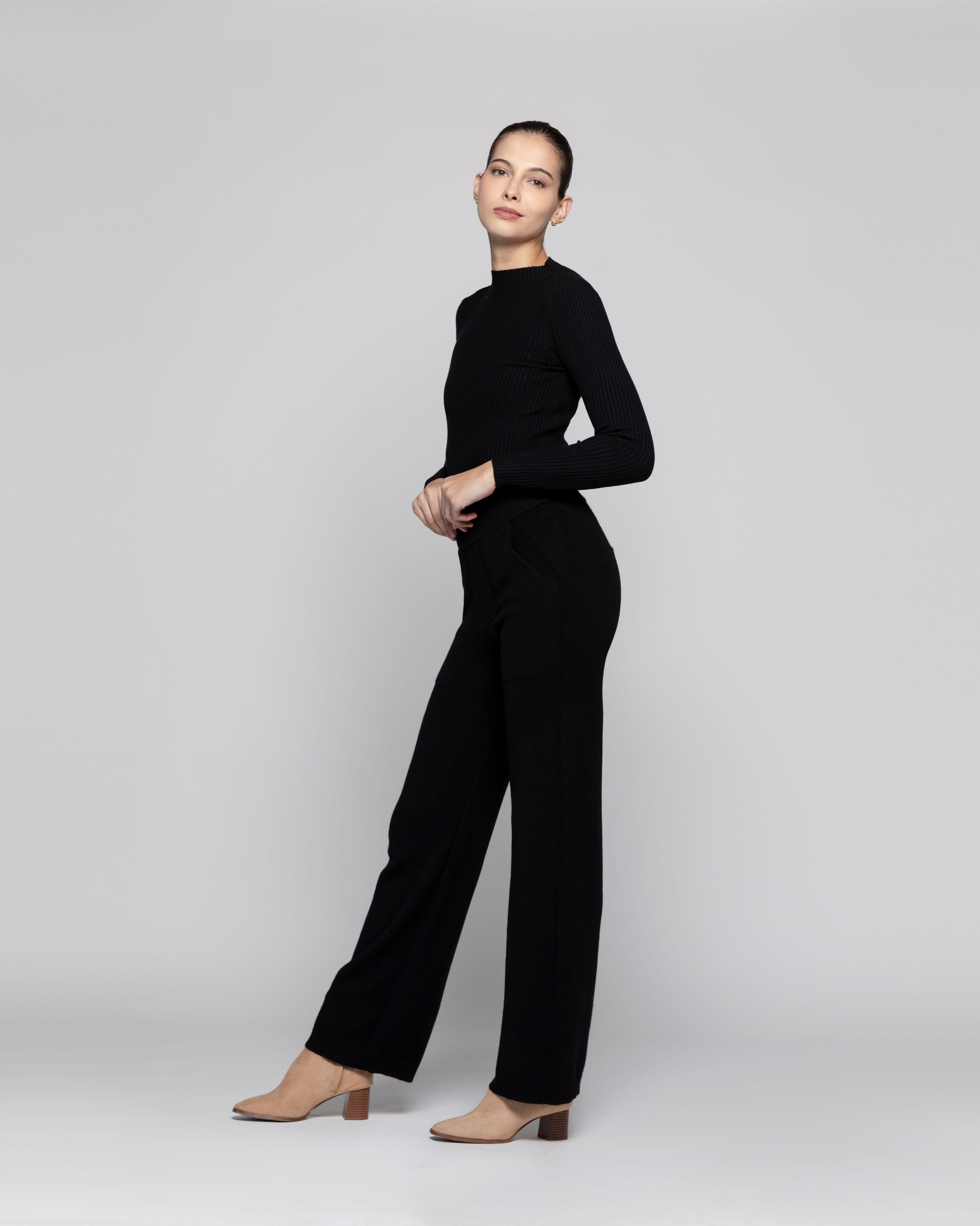 Pantalón Mujer Ainhoa Negro Lineatre-1