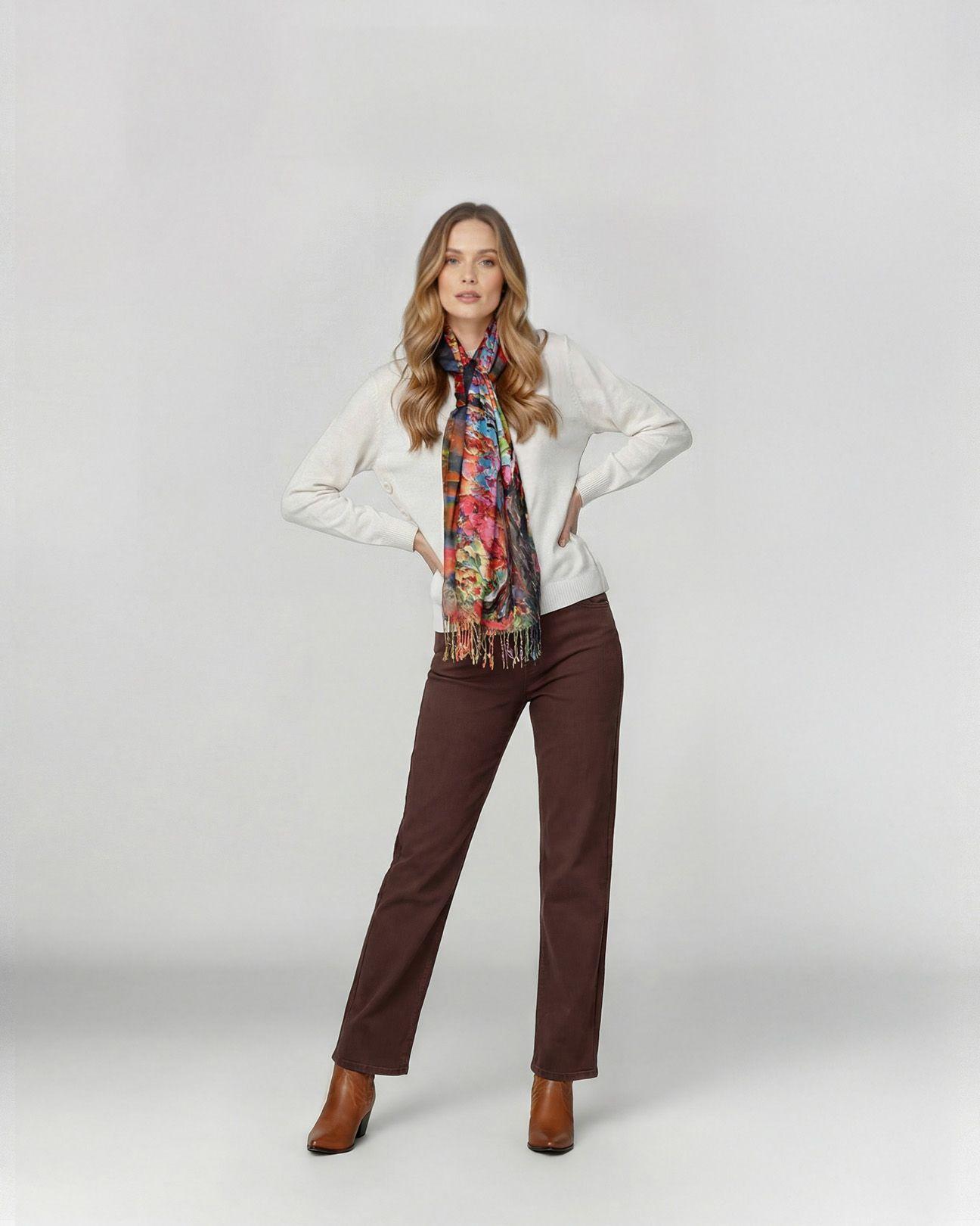 Echarpe Mujer Francisca Rojo Lineatre-2