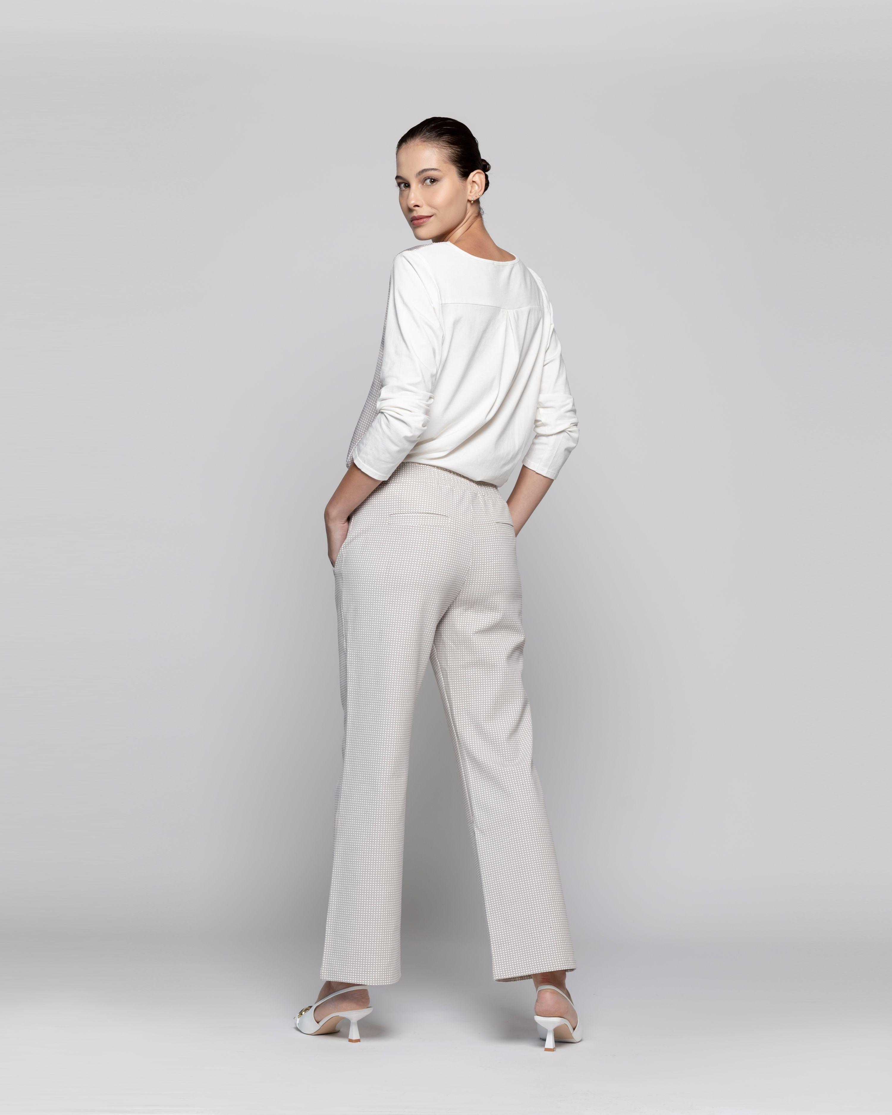 Pantalón Mujer Genoveva Blanco Lineatre-2