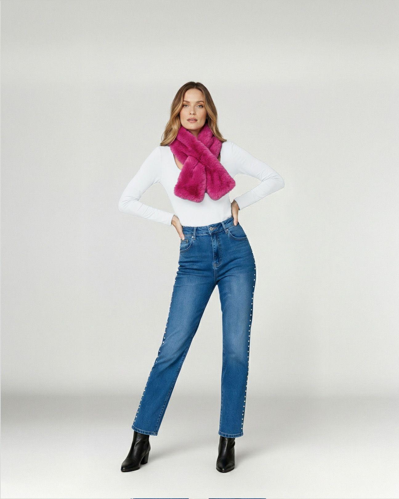 Cuello Mujer Stella Fucsia Lineatre-3