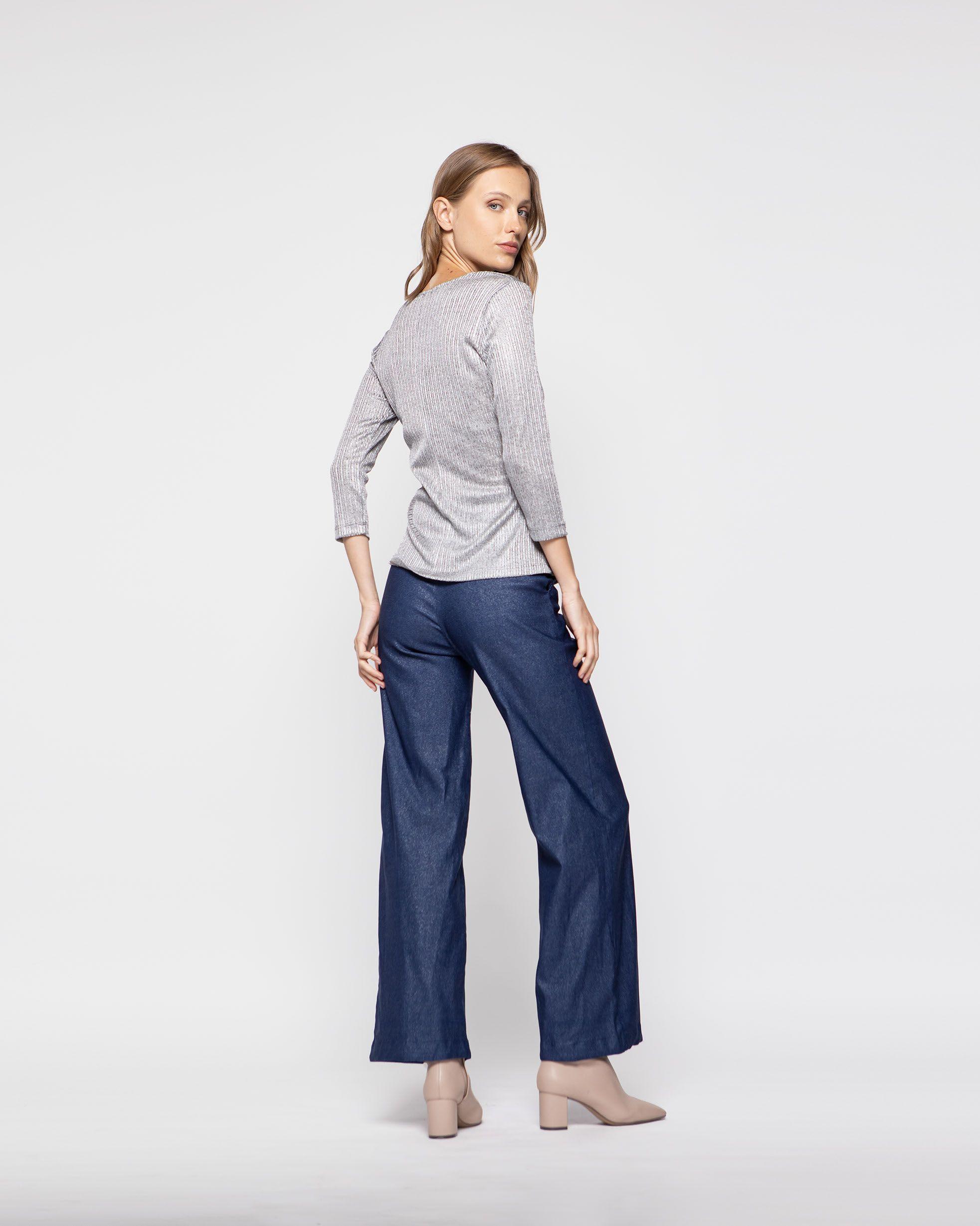 Polera Mujer Jacinto Plateado Ludovica-2