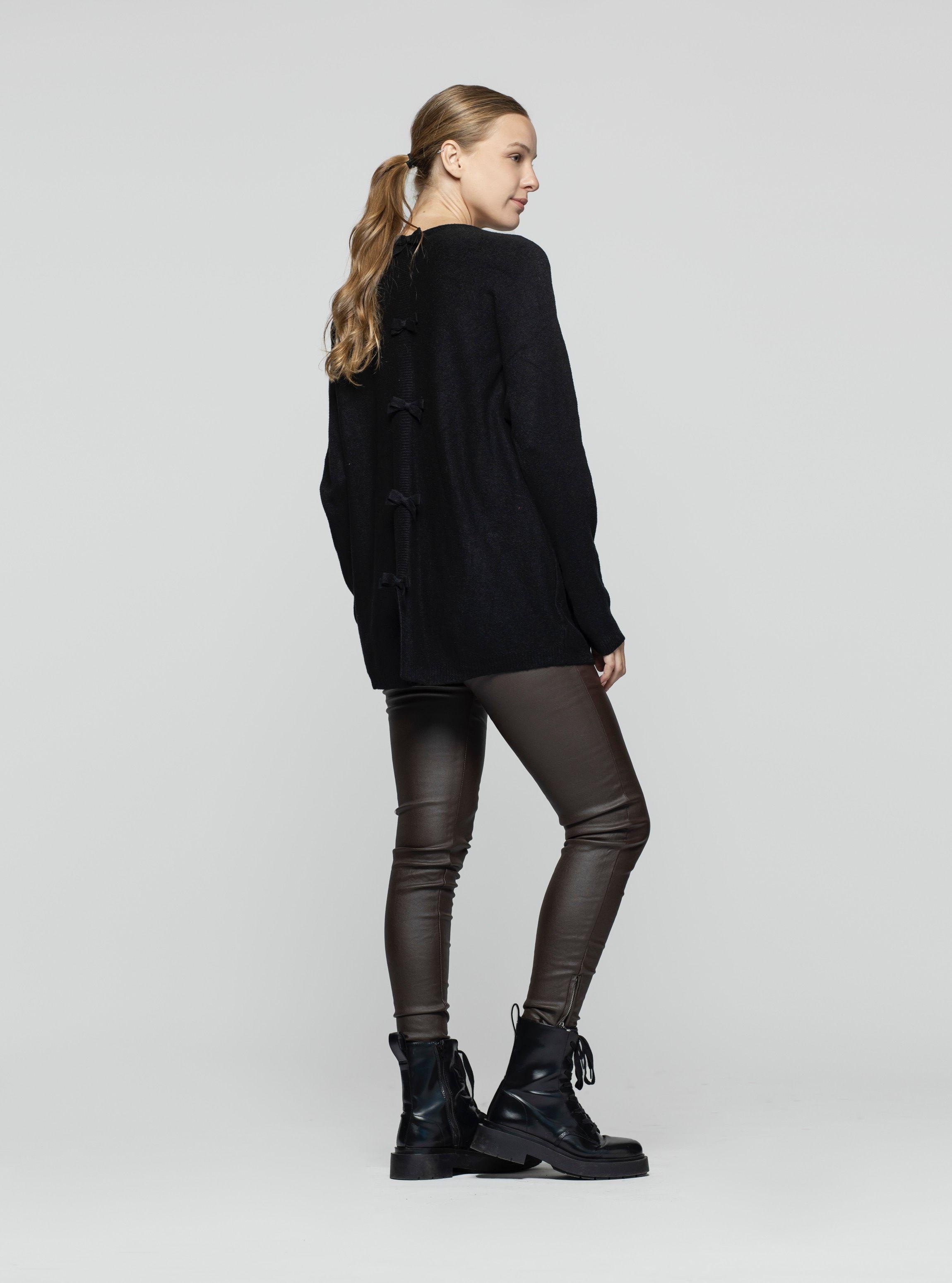 Sweater Mujer Noa Negro Lineatre-1