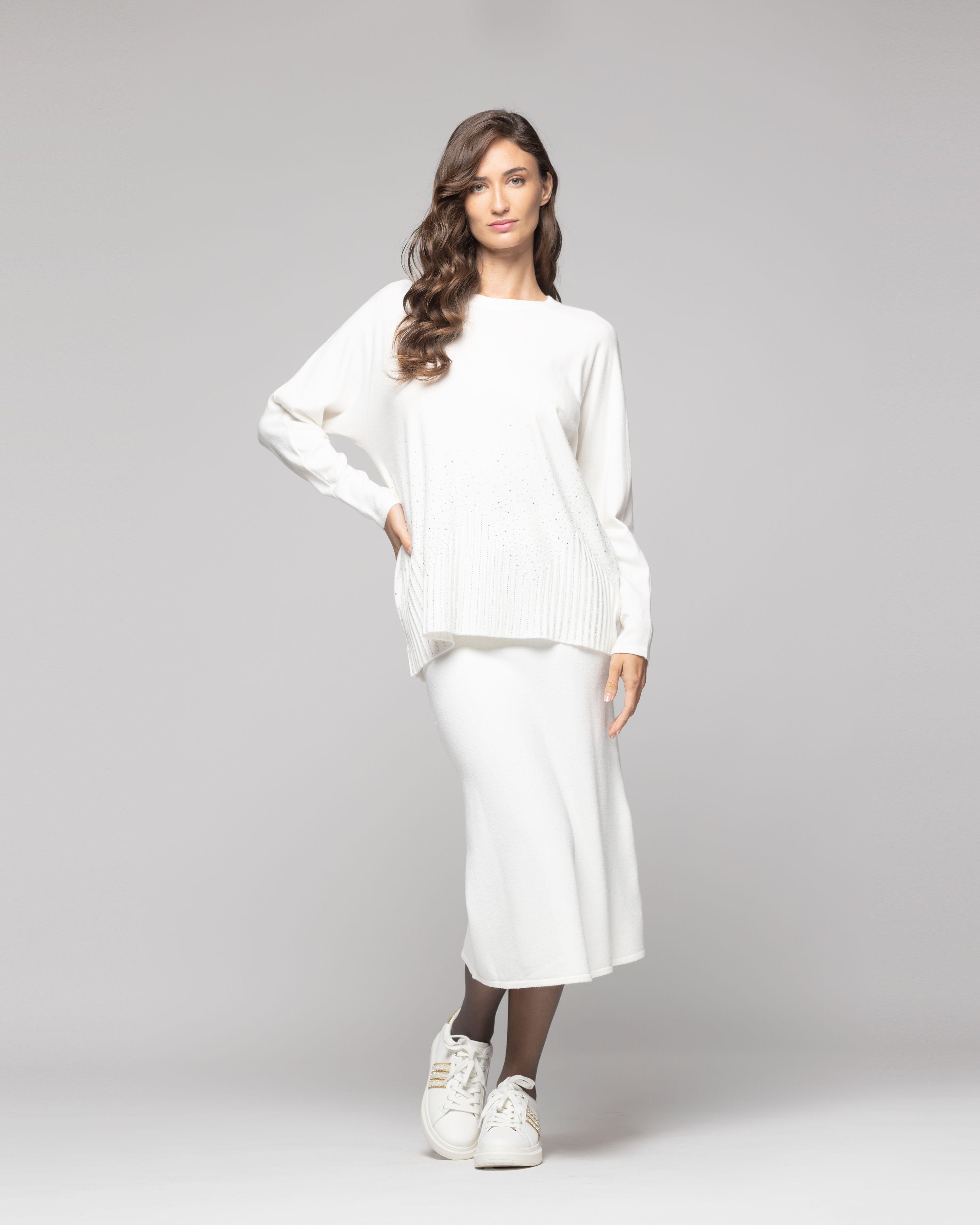 Sweater Mujer Victoria Blanco Lineatre-0