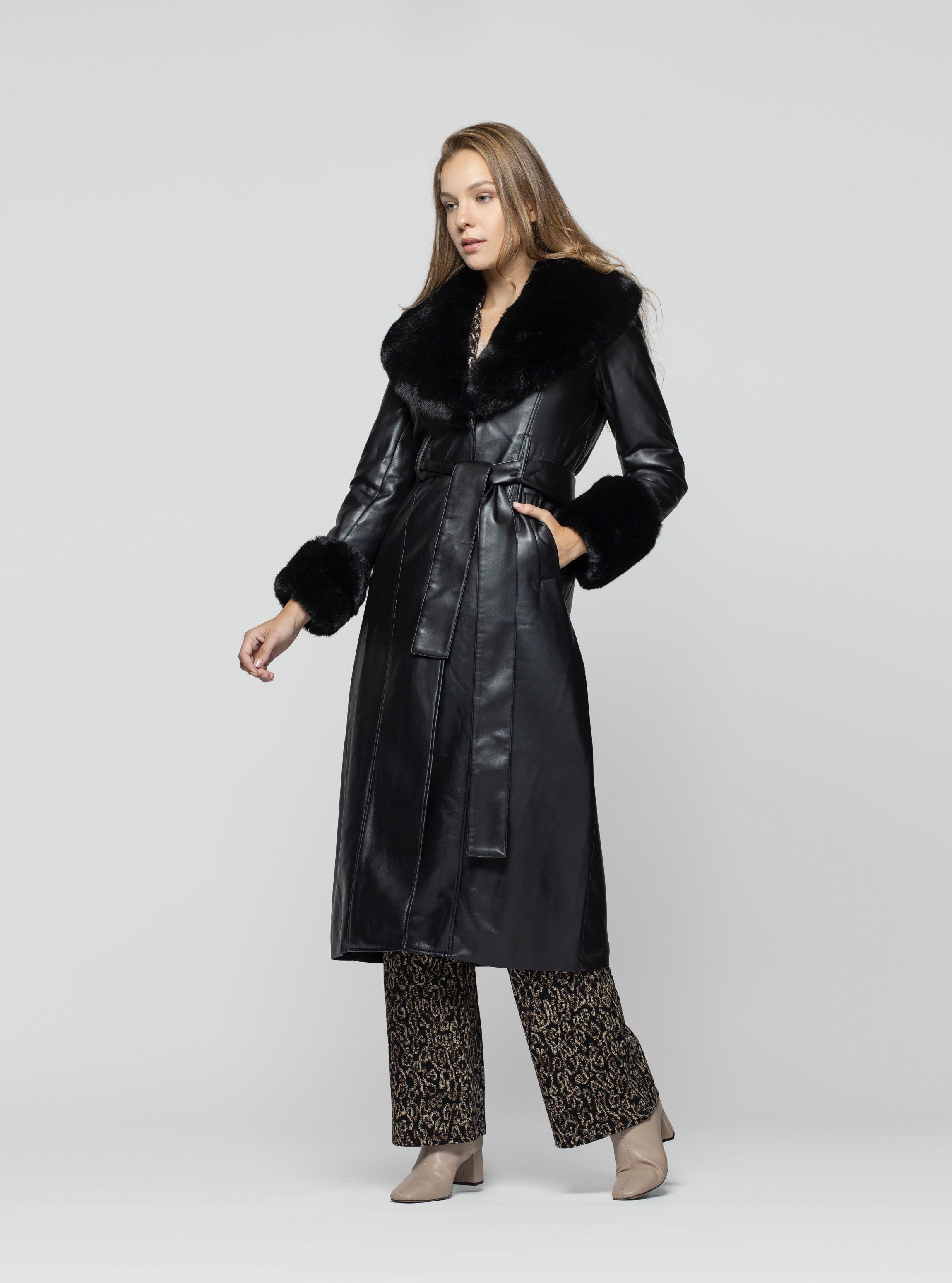 Abrigo Mujer Eluned Negro Lineatre-5