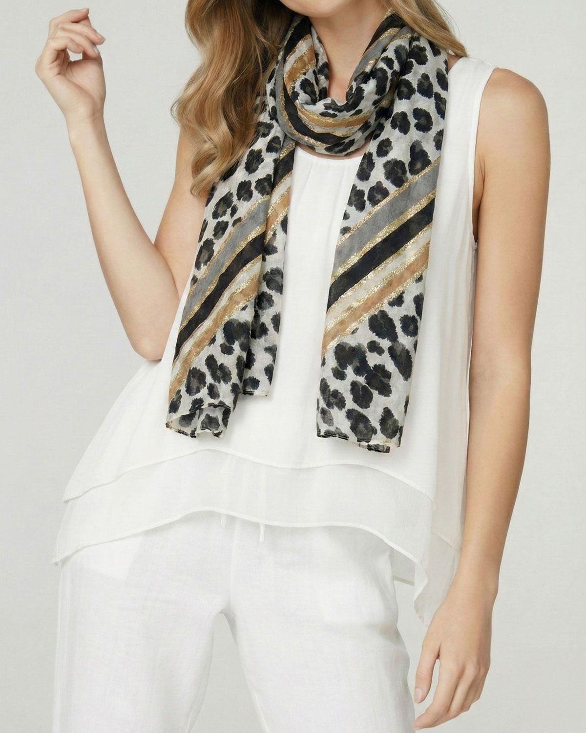 Echarpe Mujer Simona Gris Lineatre-5