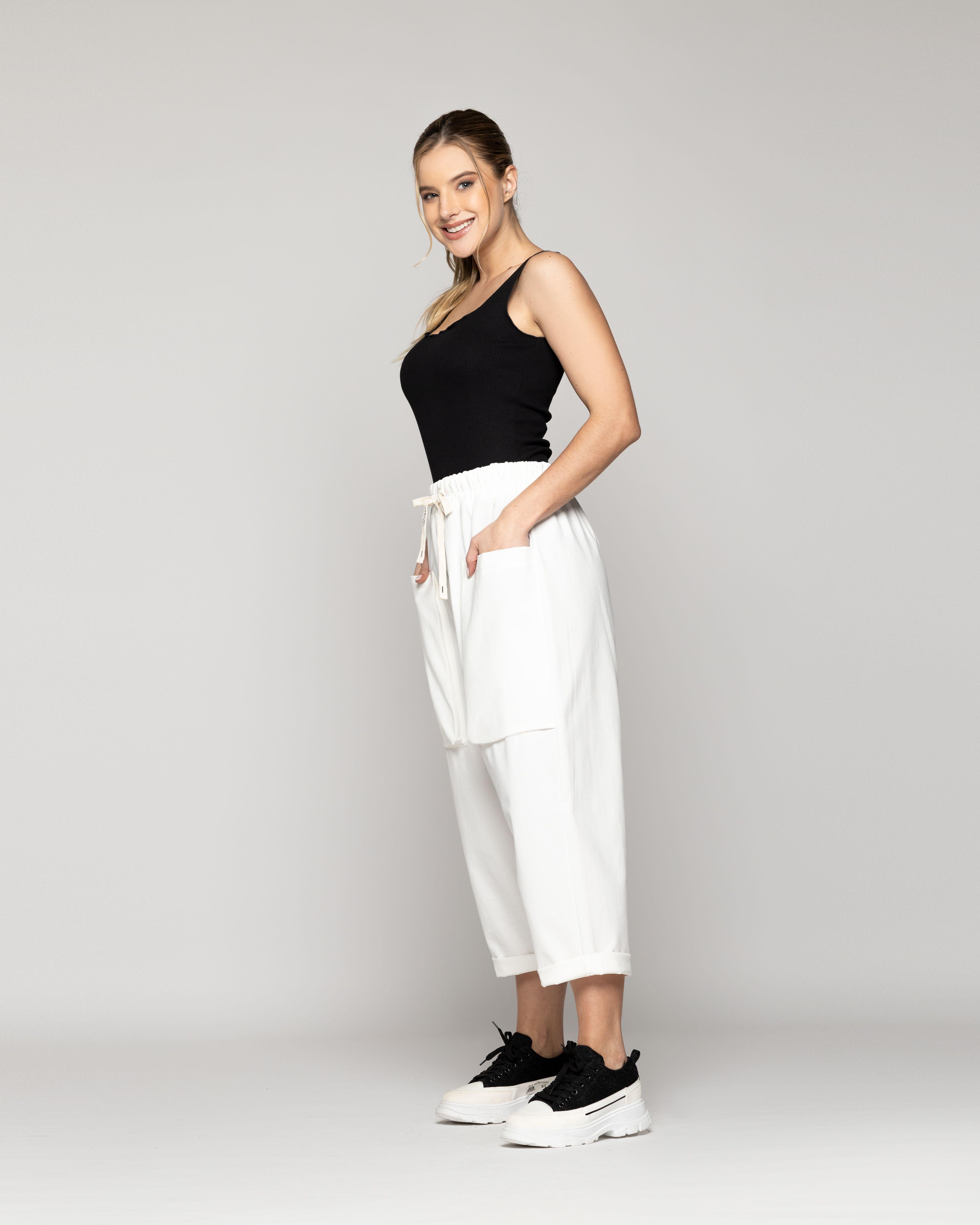 Pantalón Mujer Carolina Conjunto Deportivo Blanco Lineatre-2
