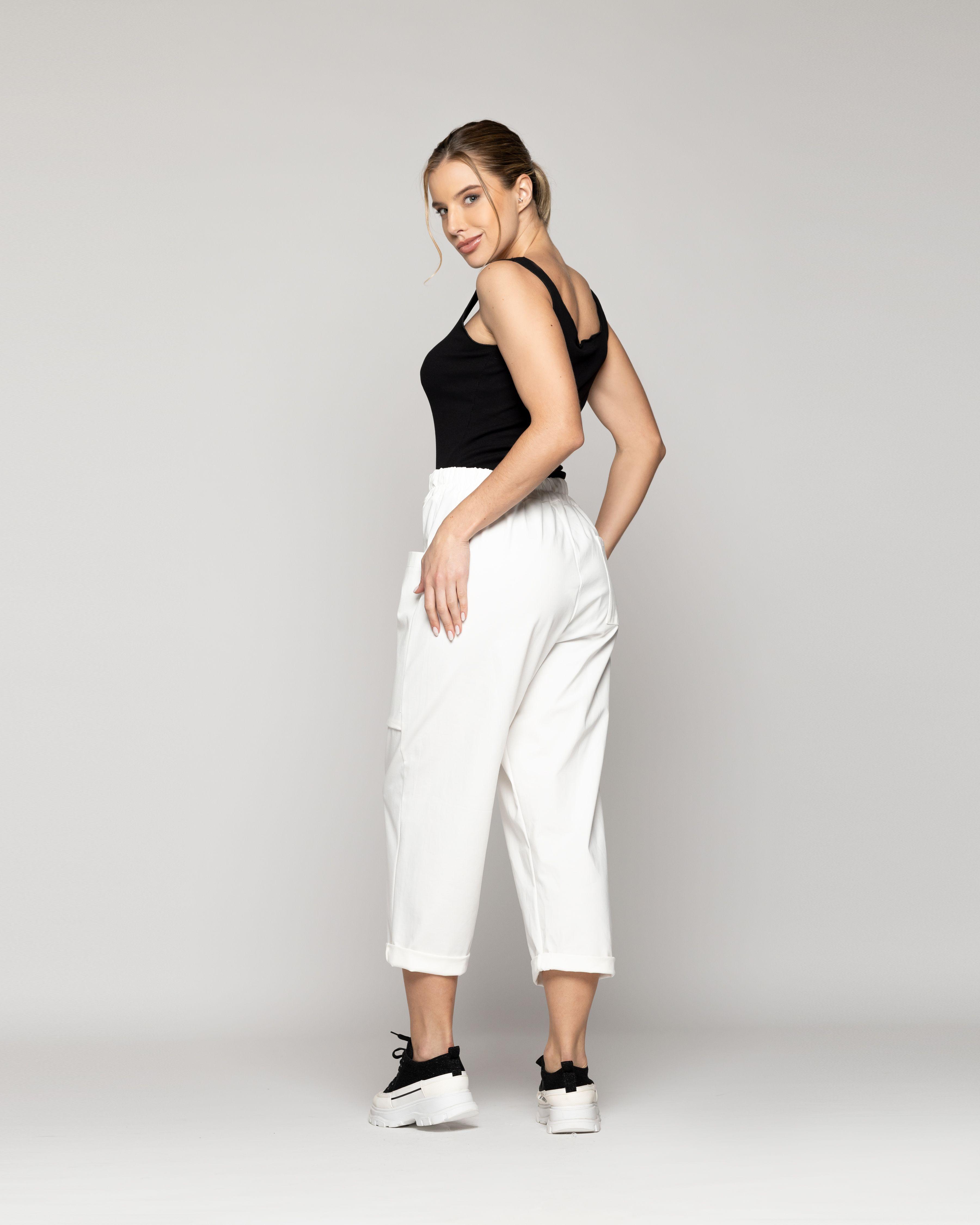 Pantalón Mujer Carolina Conjunto Deportivo Blanco Lineatre-4