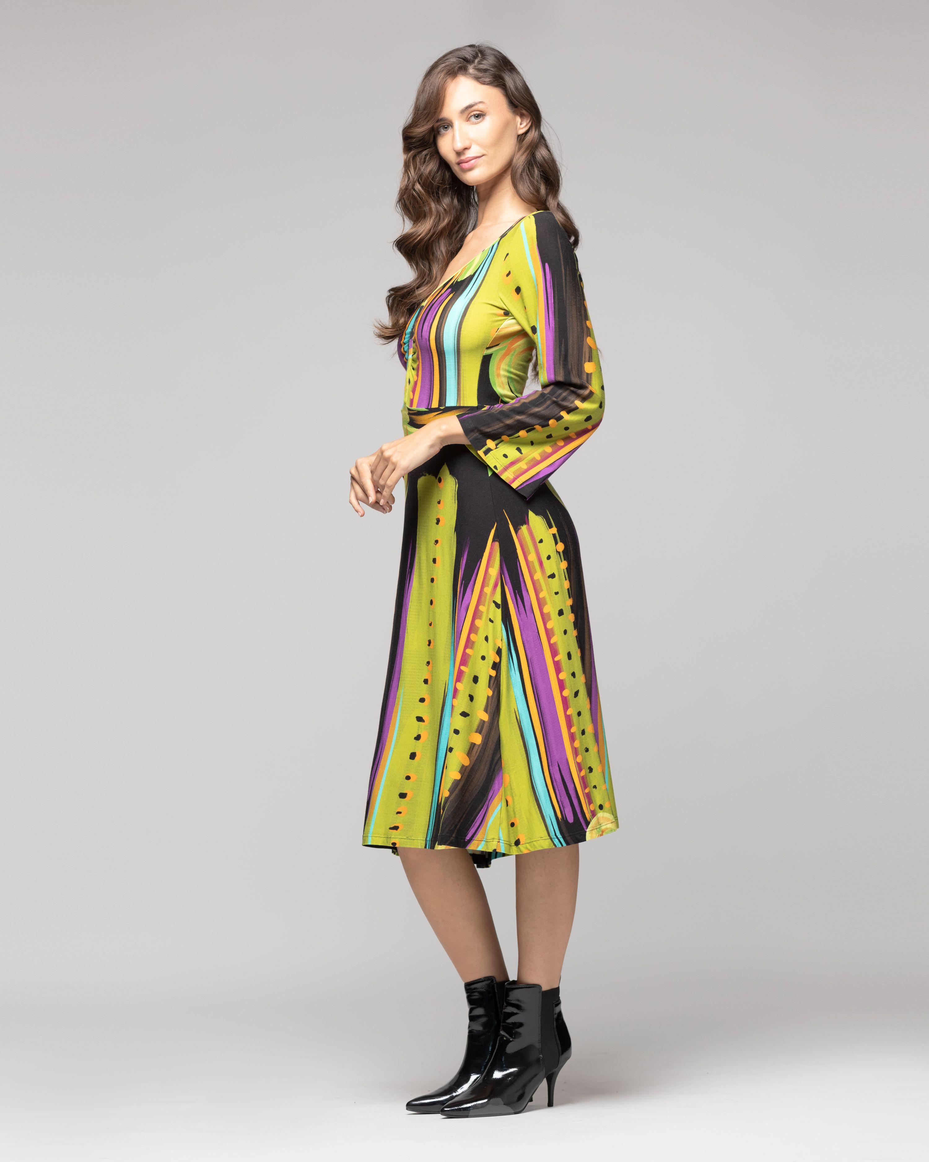 Vestido Mujer Eider Verde Pistacho Lineatre-1
