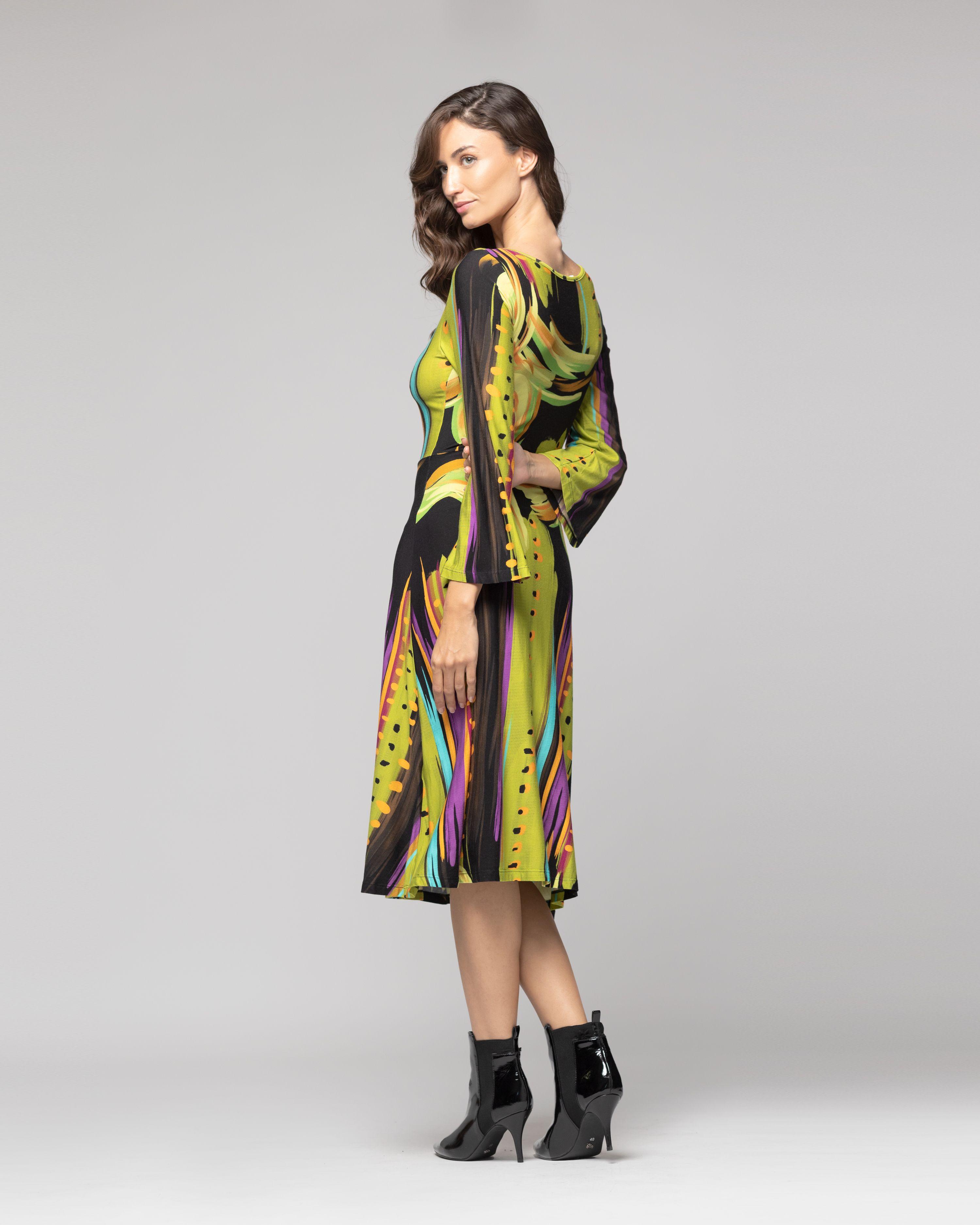 Vestido Mujer Eider Verde Pistacho Lineatre-2