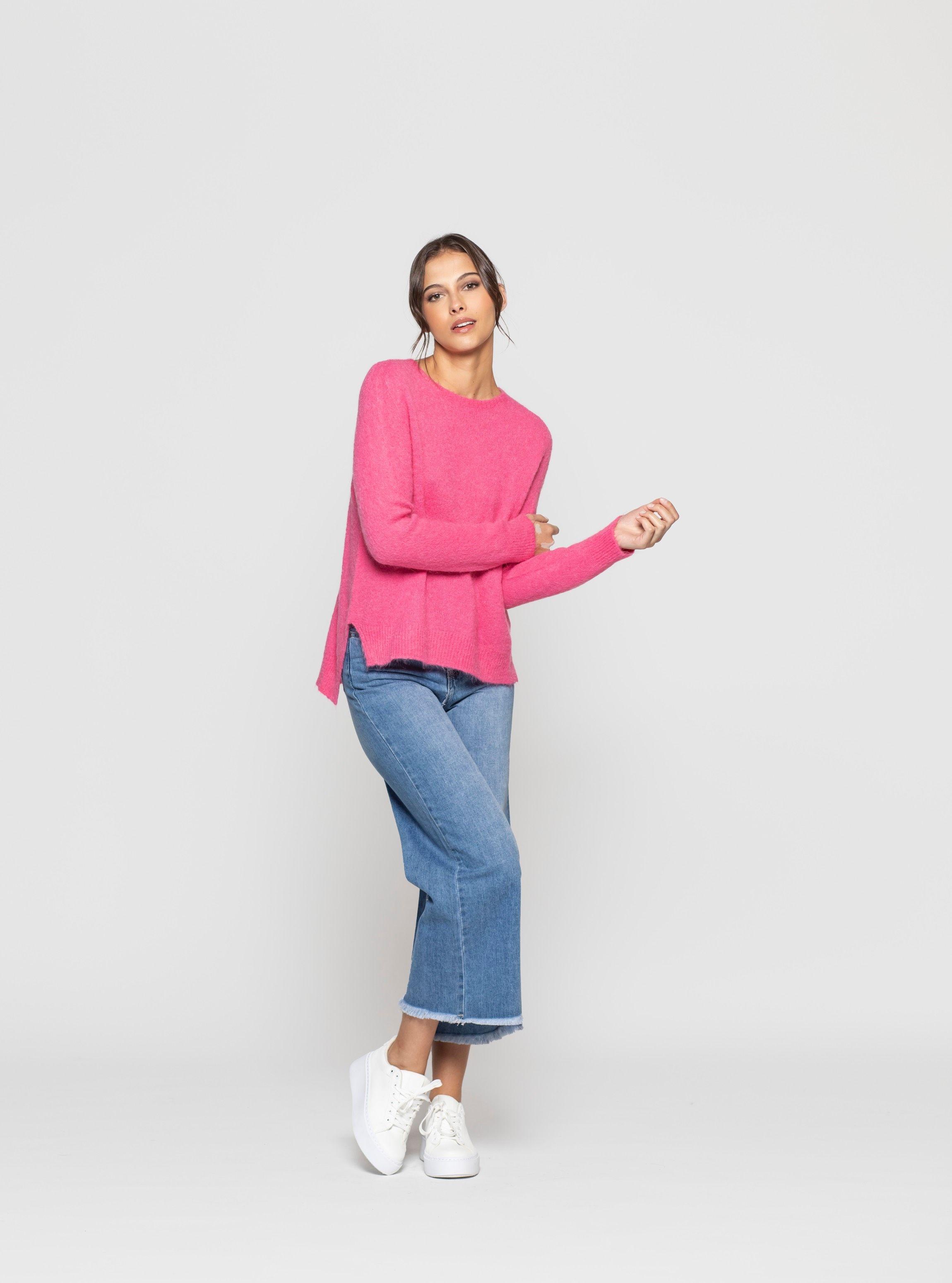 Sweater Mujer Odalys Rosado Lineatre-1