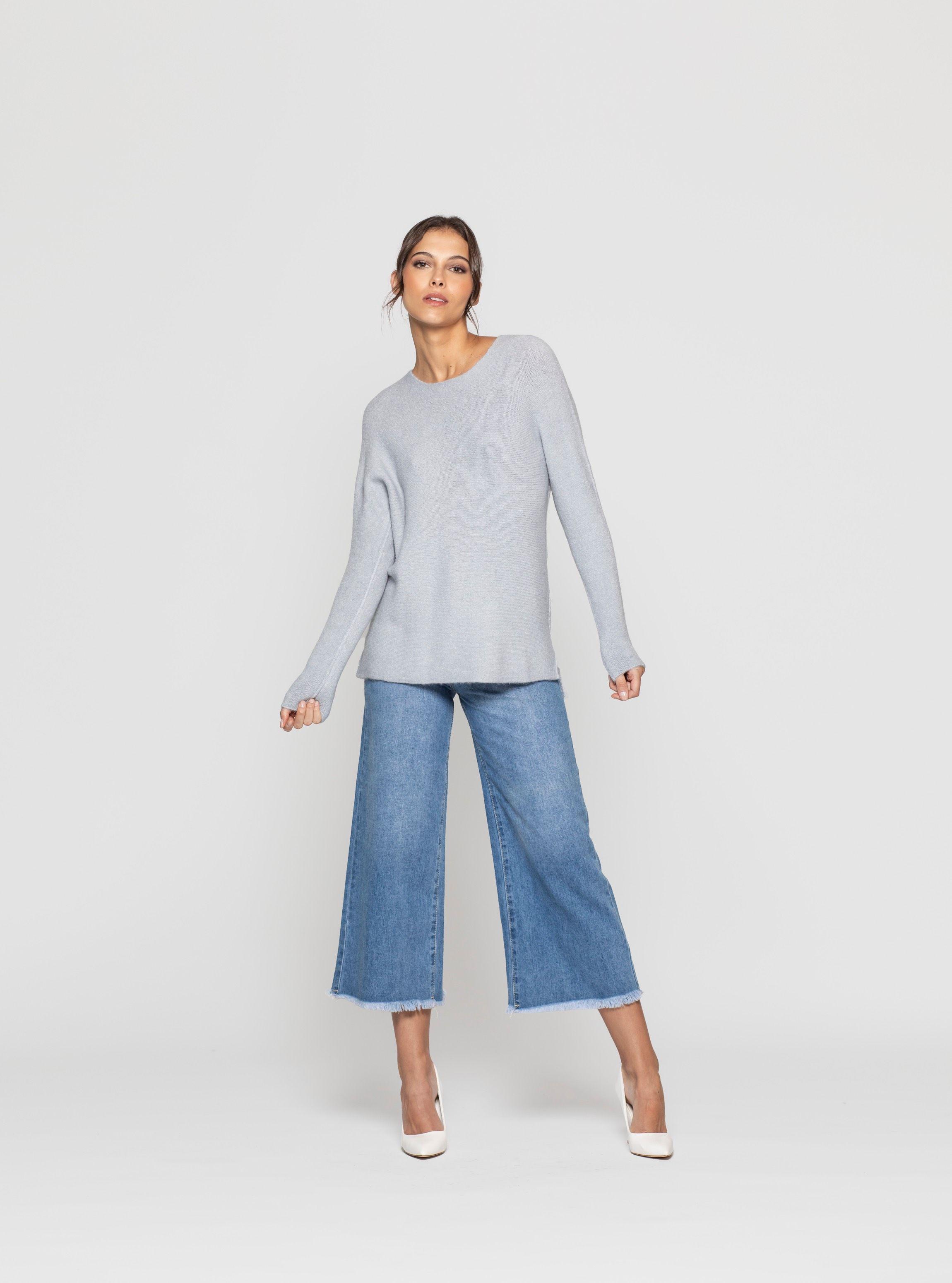Sweater Mujer Geral Gris Lineatre-2