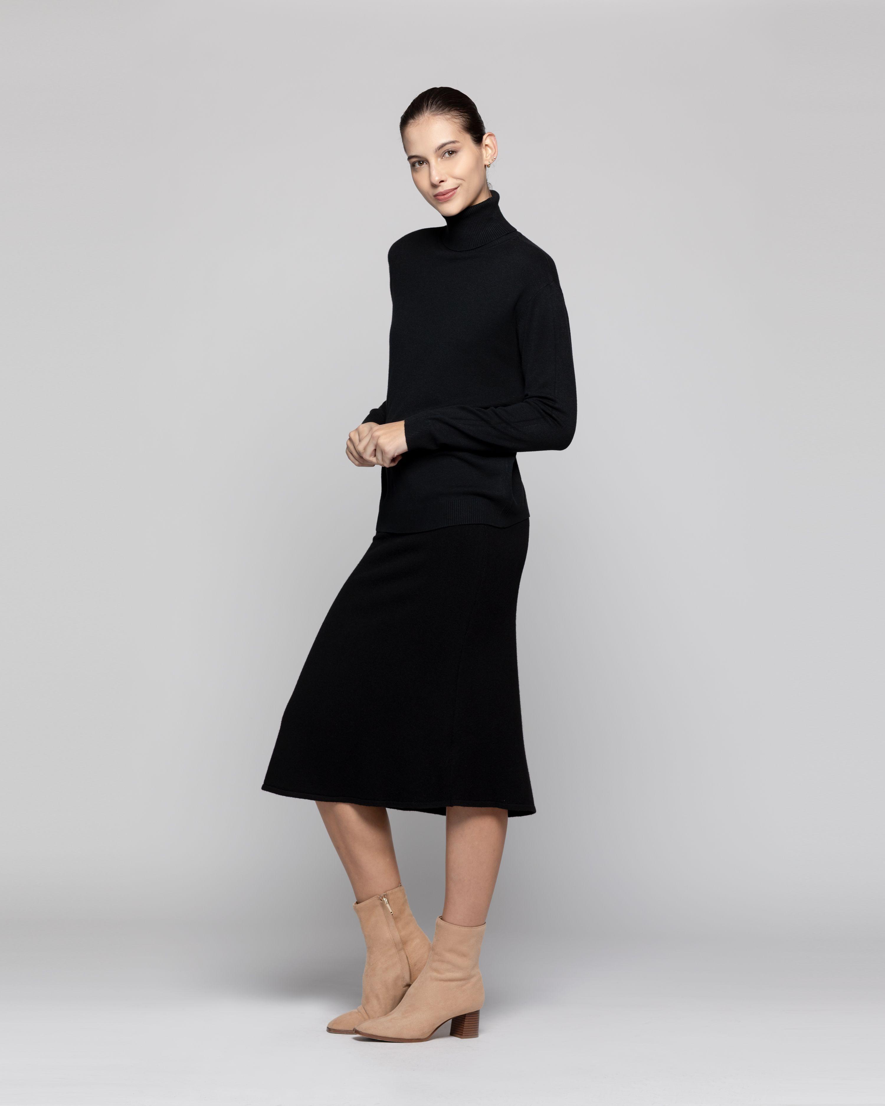 Sweater Mujer Ani Negro Lineatre-1