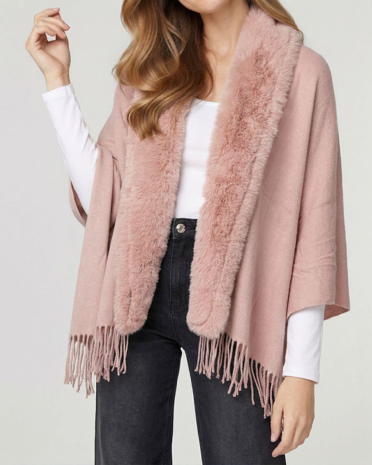 Poncho Mujer Isidora Rosa Lineatre-2