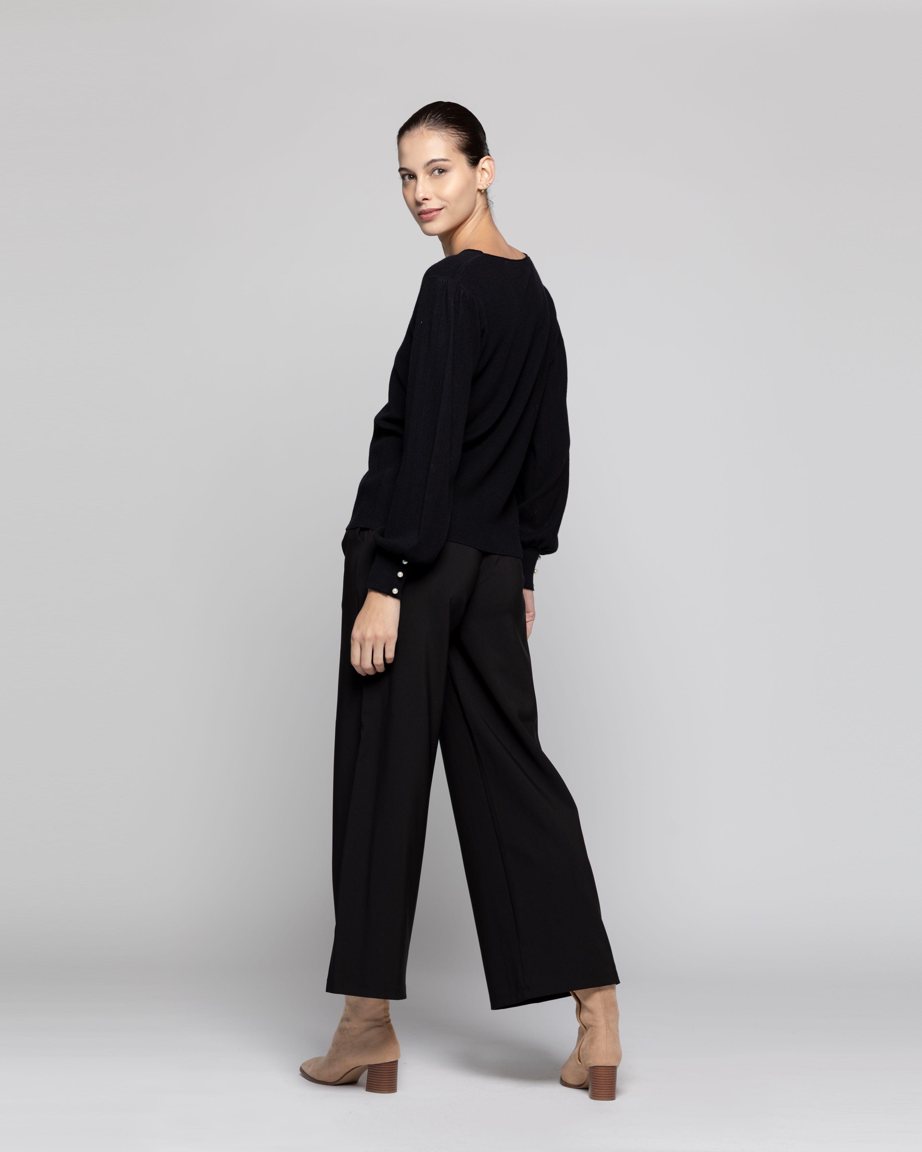 Sweater Mujer Minerva  Negro Lineatre-2