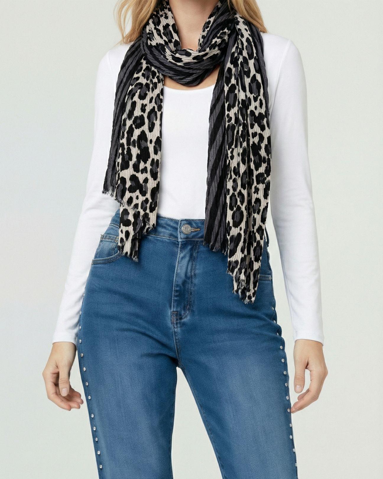 Echarpe Mujer Loupe Negro Lineatre-2