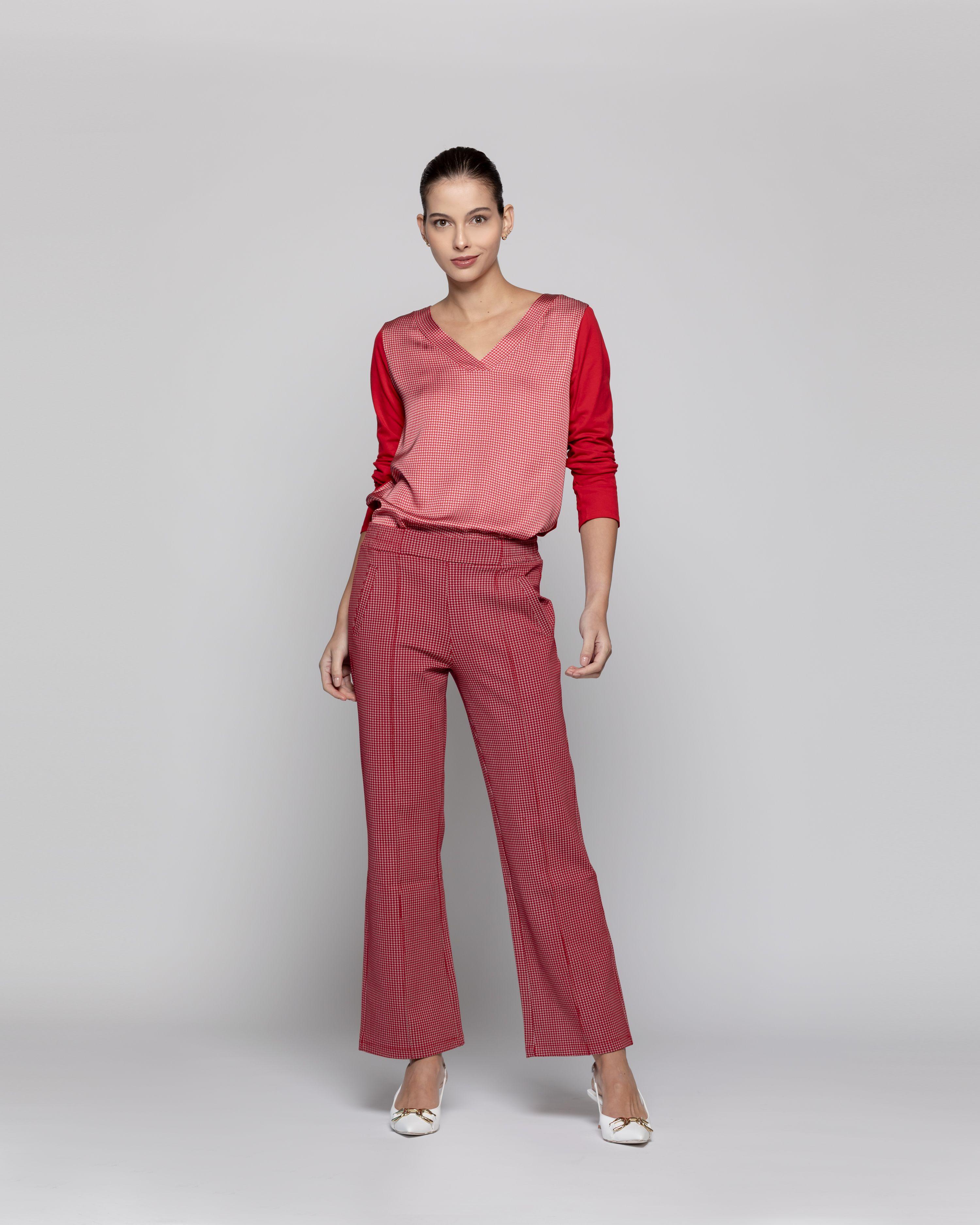 Pantalón Mujer Genoveva Rojo Lineatre-1