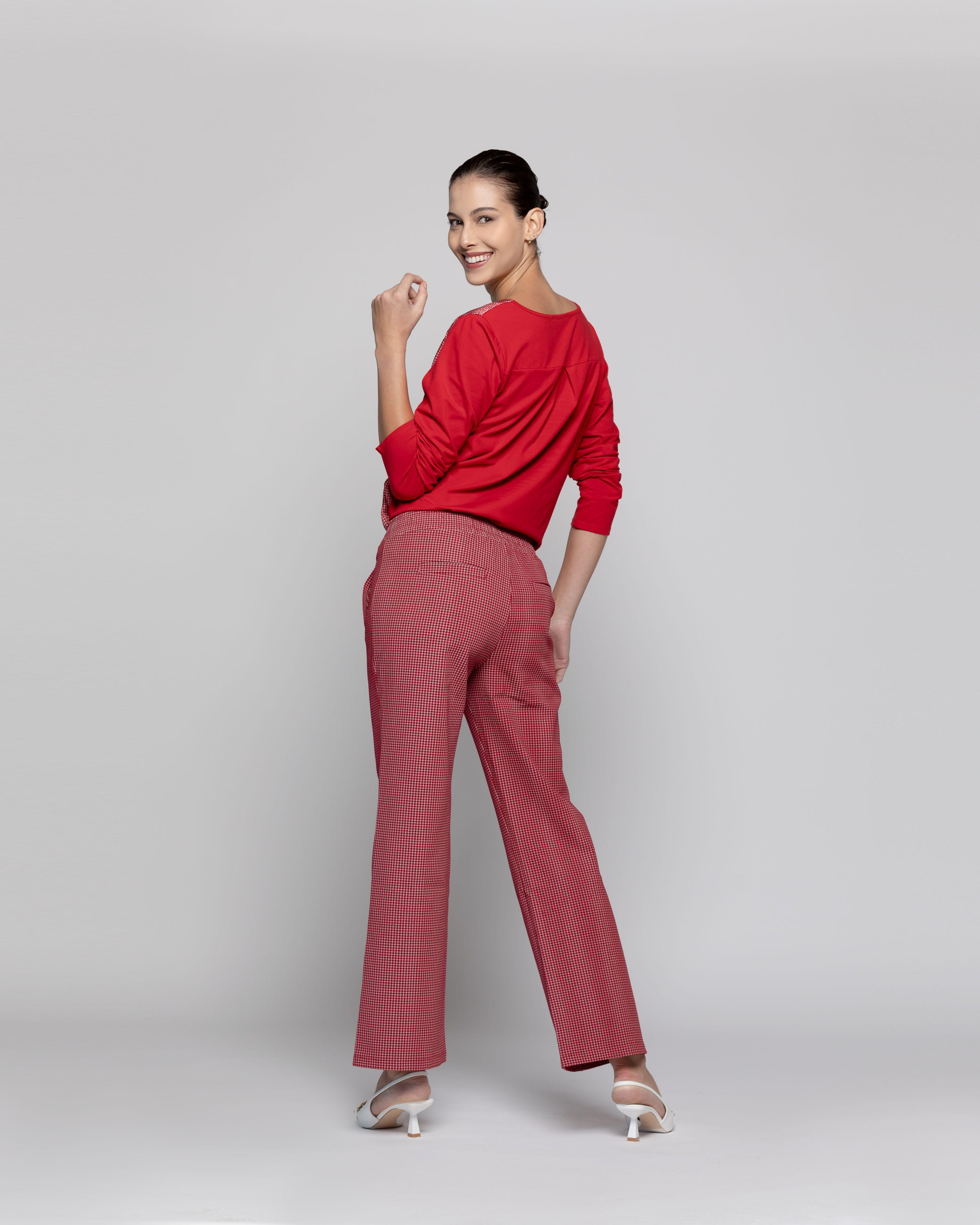 Pantalón Mujer Genoveva Rojo Lineatre-2