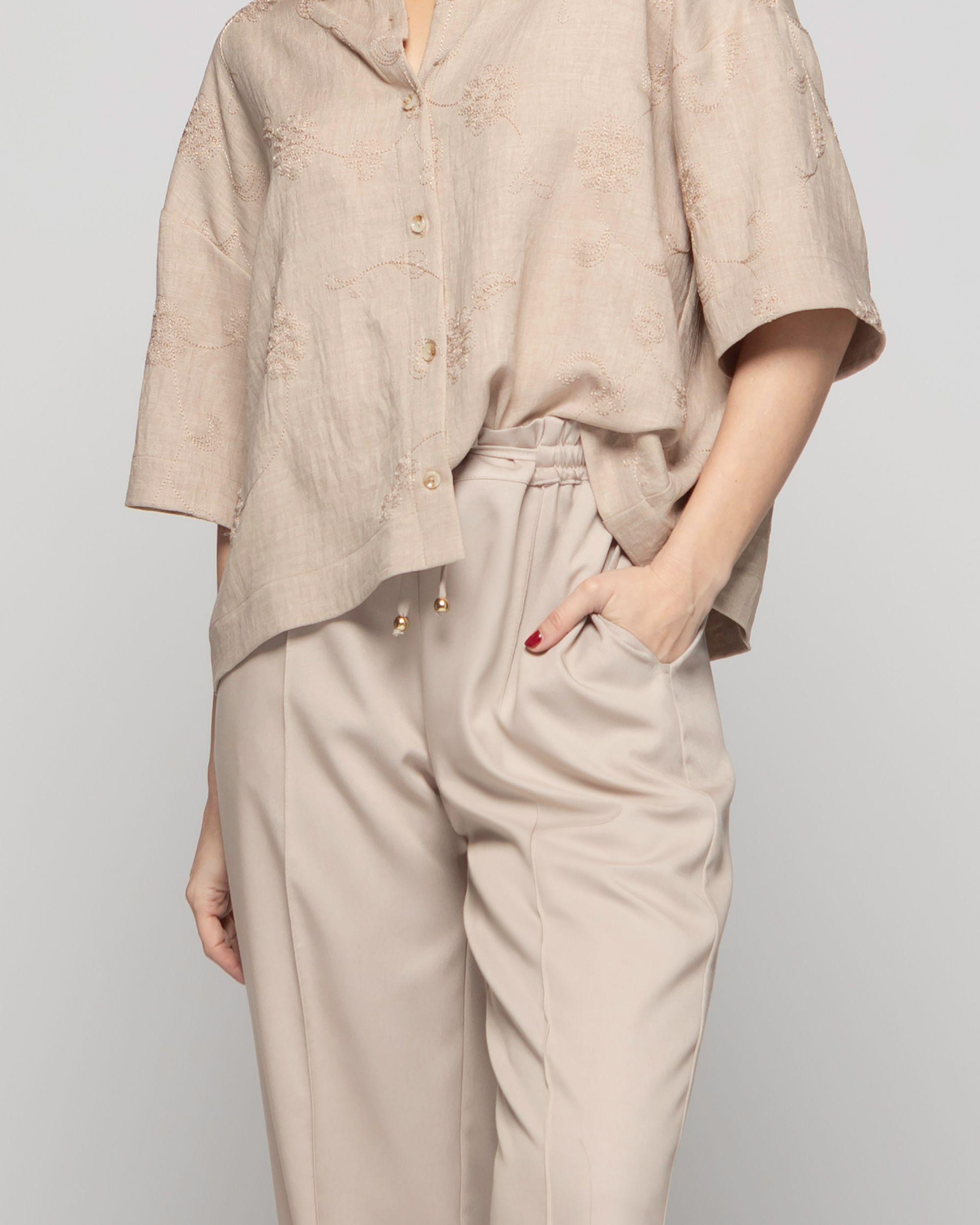Pantalón Mujer Torenia Viscosa Recto Arena Ludovica-7