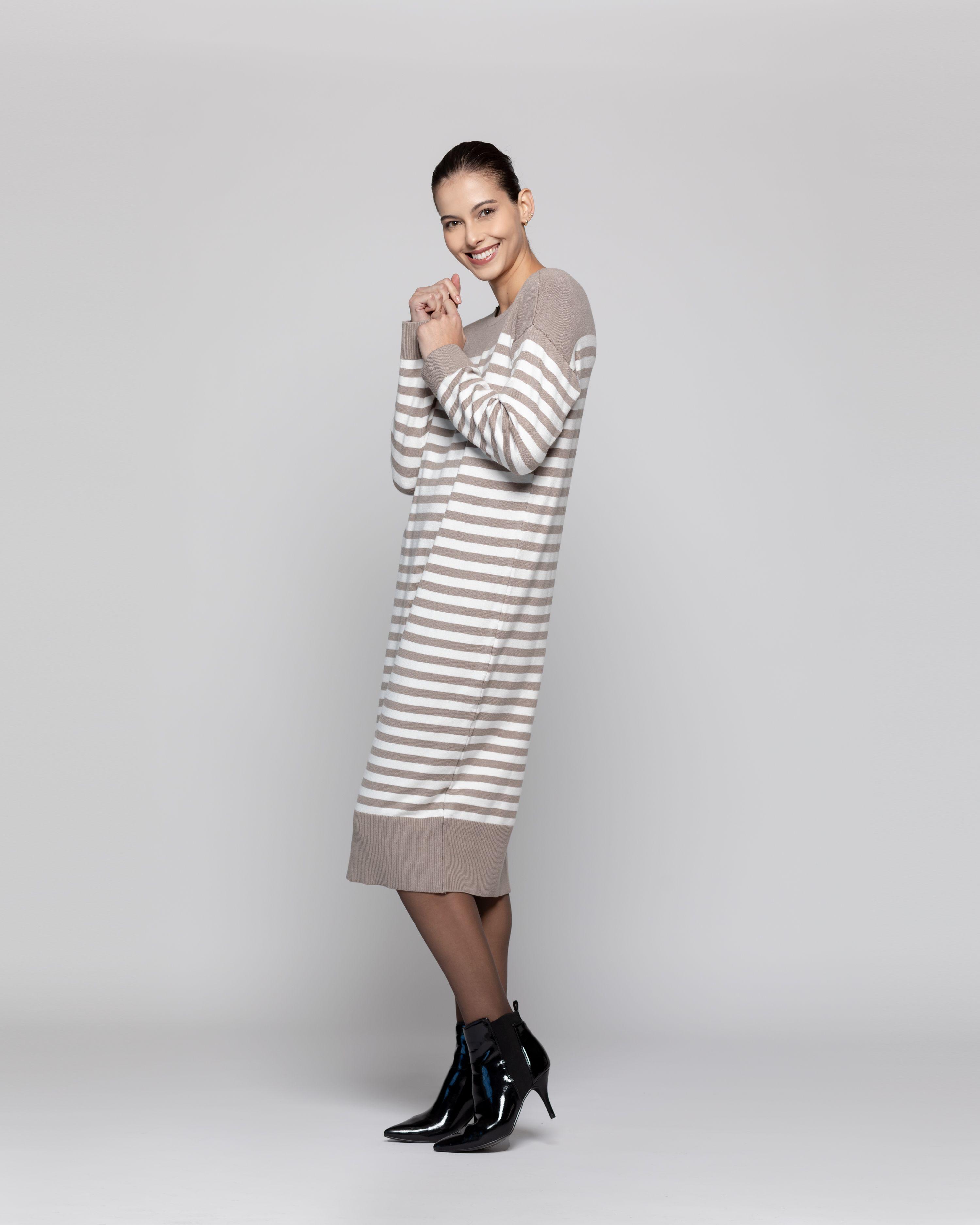 Vestido Mujer Catalina Café claro Lineatre-1