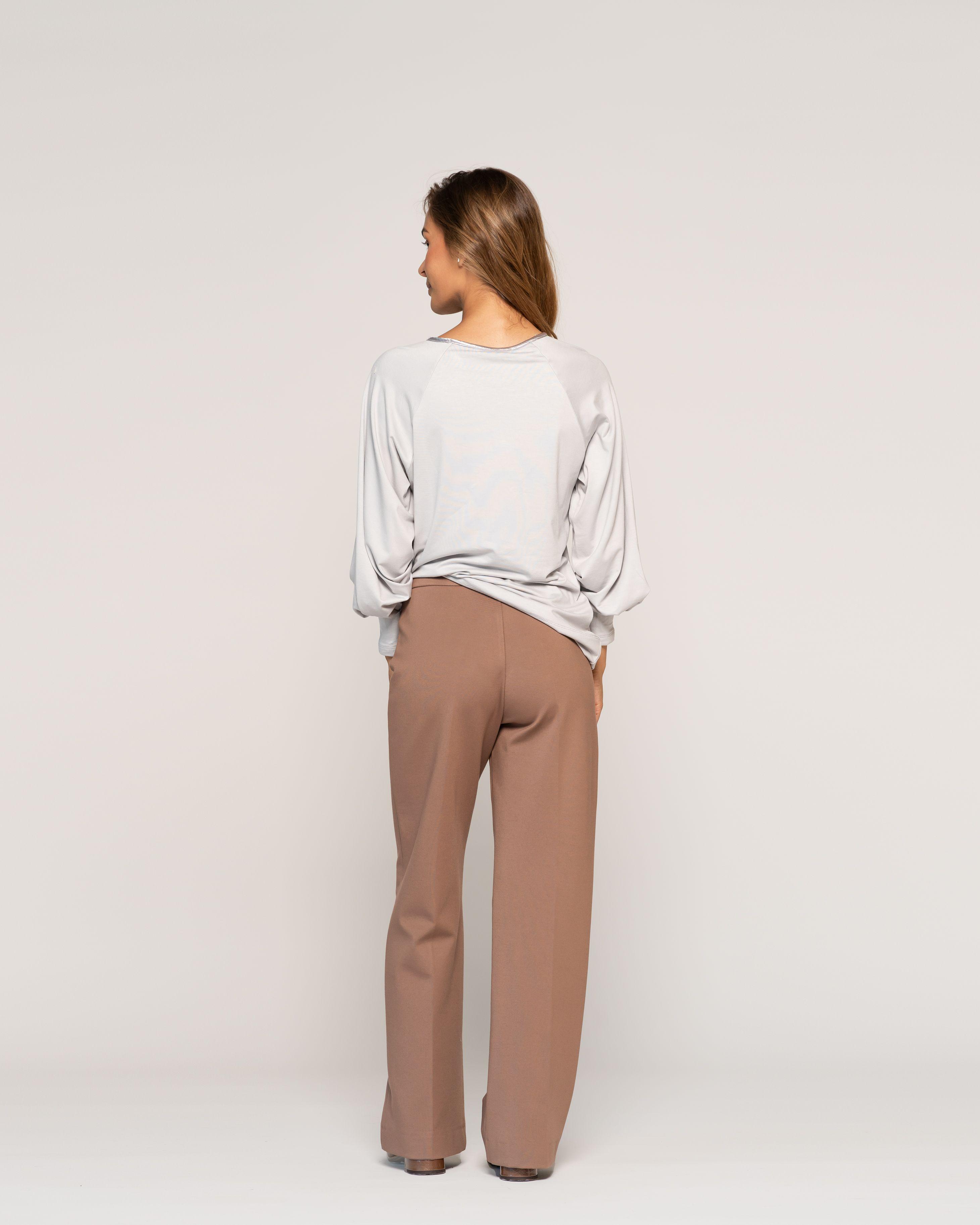 Polera Vanessa Perla Ajustada Cuello Redondo Manga Larga Ludovica-2