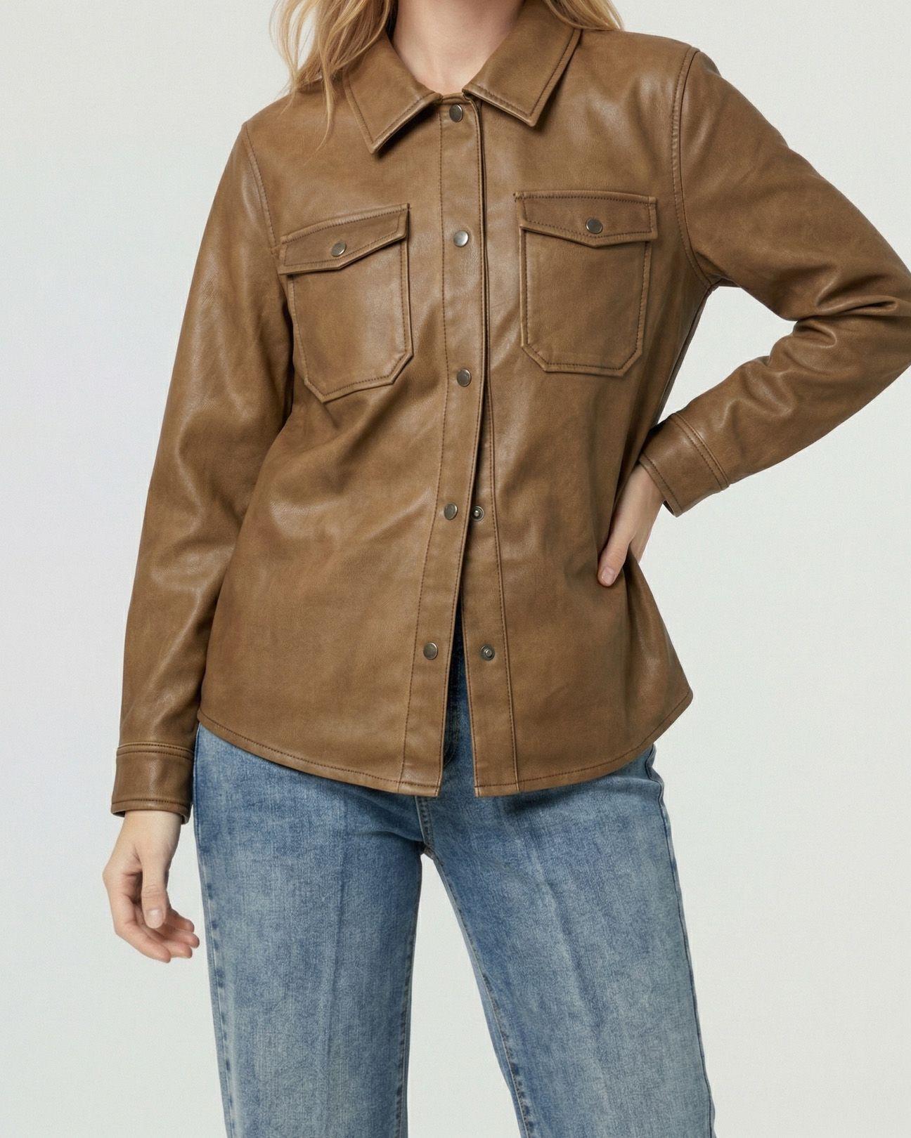 Camisa Mujer Emilia Relaxed Cuello Tipo Camisa Manga Tipo Camisa Chocolate Lineatre-2