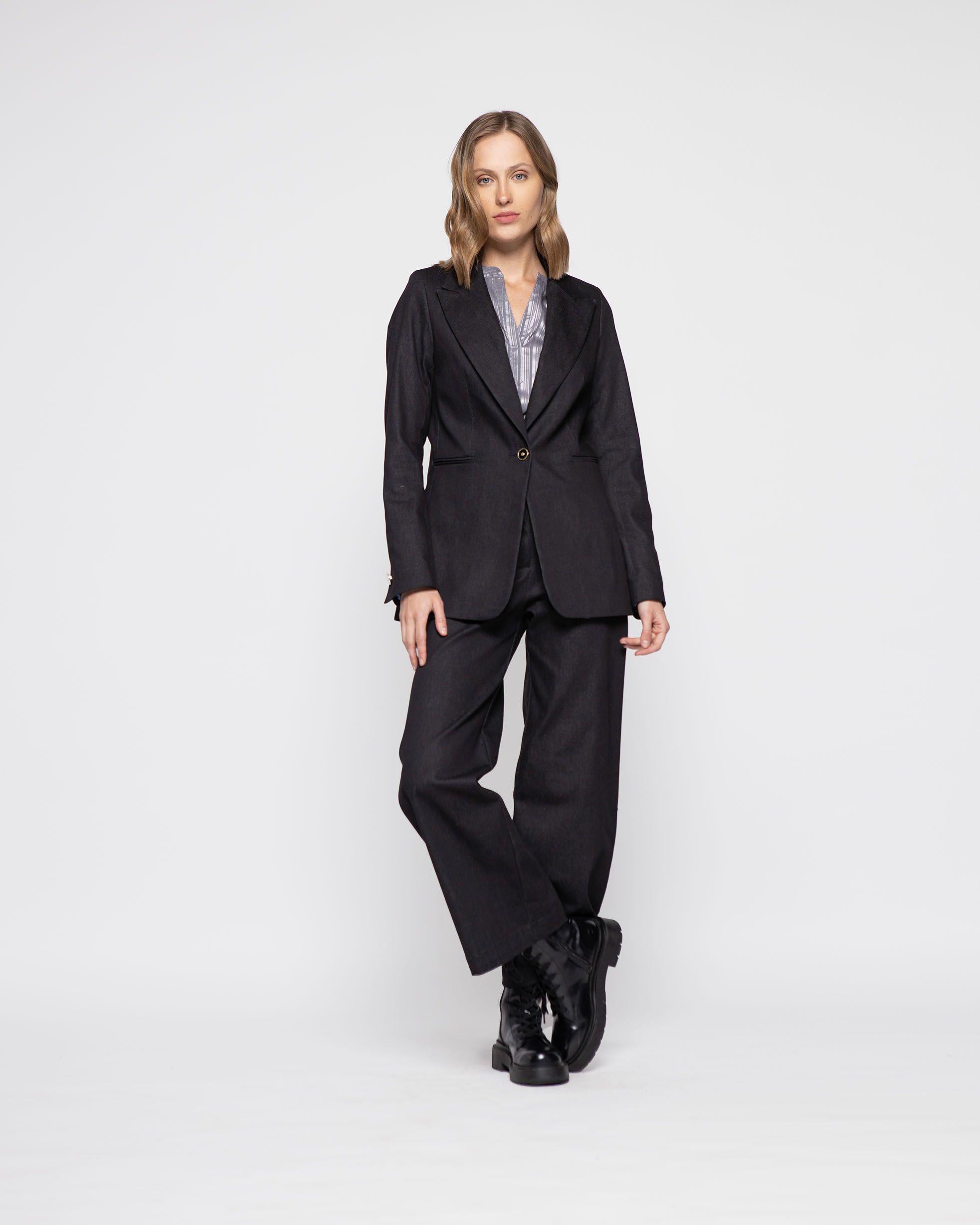 Chaqueta Mujer Calendula Negro Ludovica-1