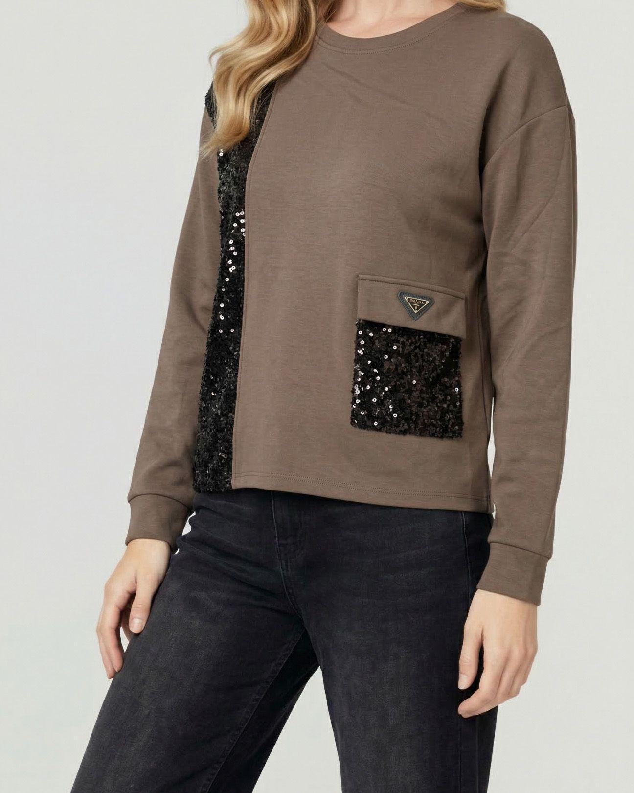 Polerón Mujer Andrea Café Lineatre-2