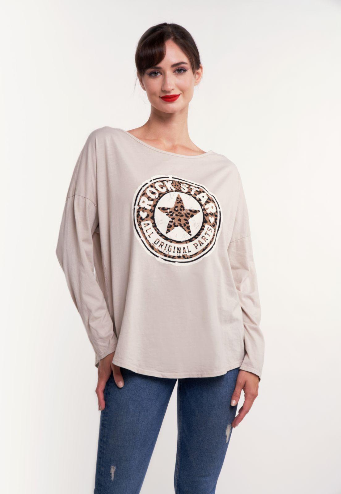 Polera Fiorella Beige Lineatre-0