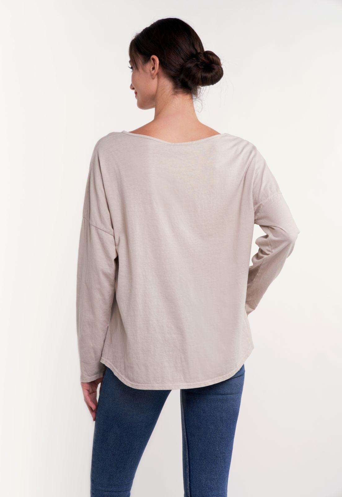 Polera Fiorella Beige Lineatre-1