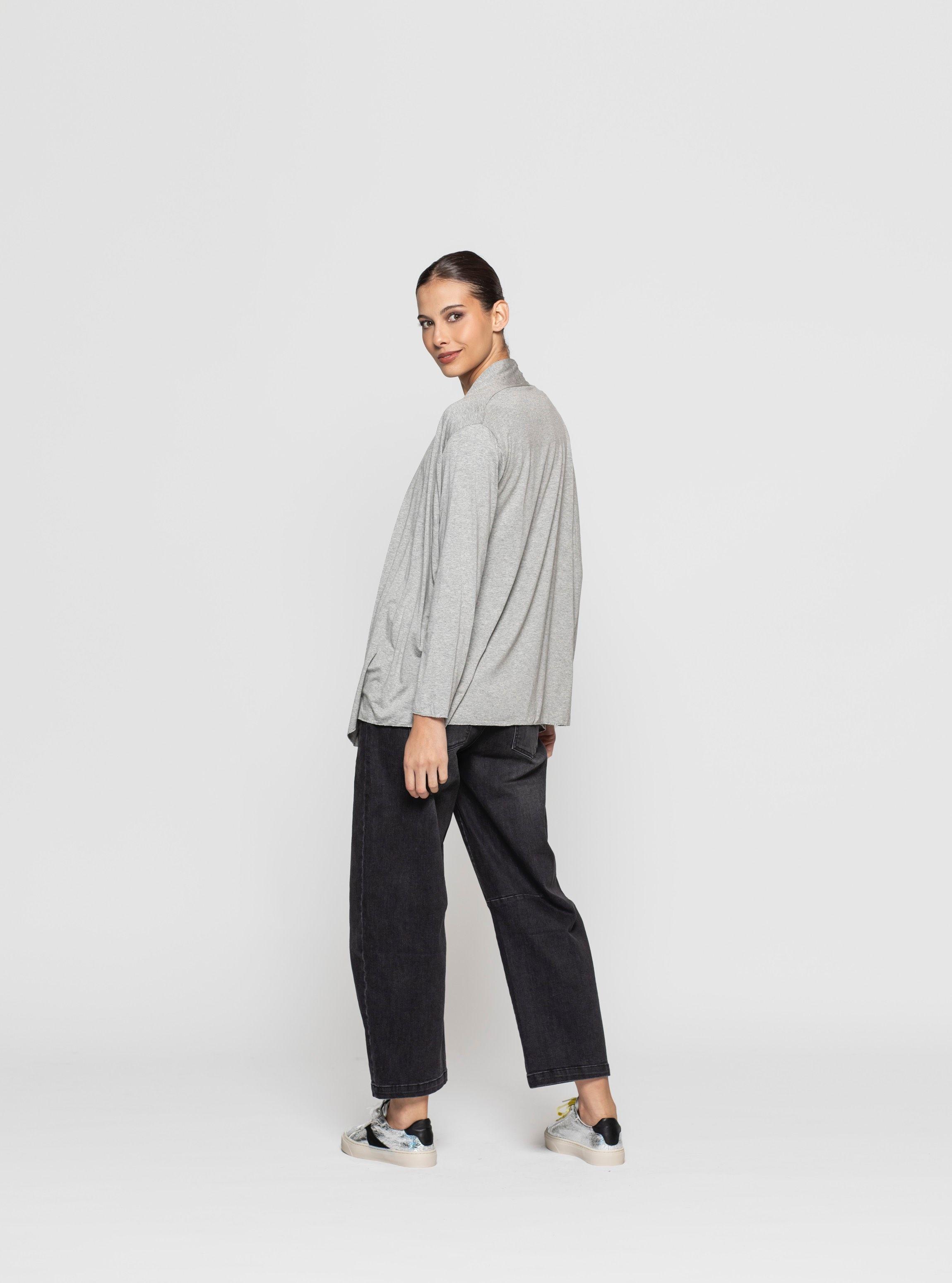 Tapado Mujer Nayren Gris Lineatre-2