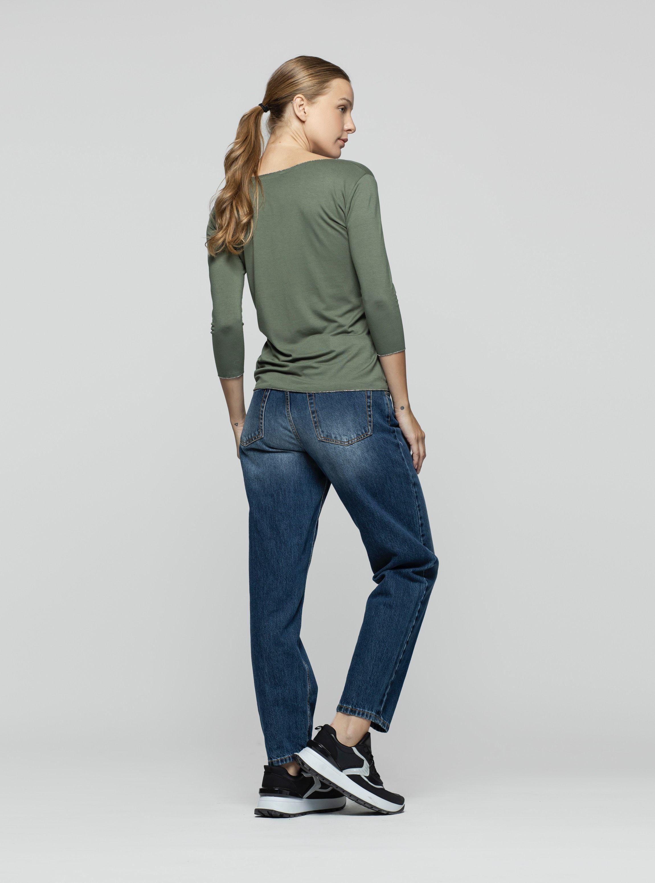 Polera Mujer Zina Verde Lineatre-2