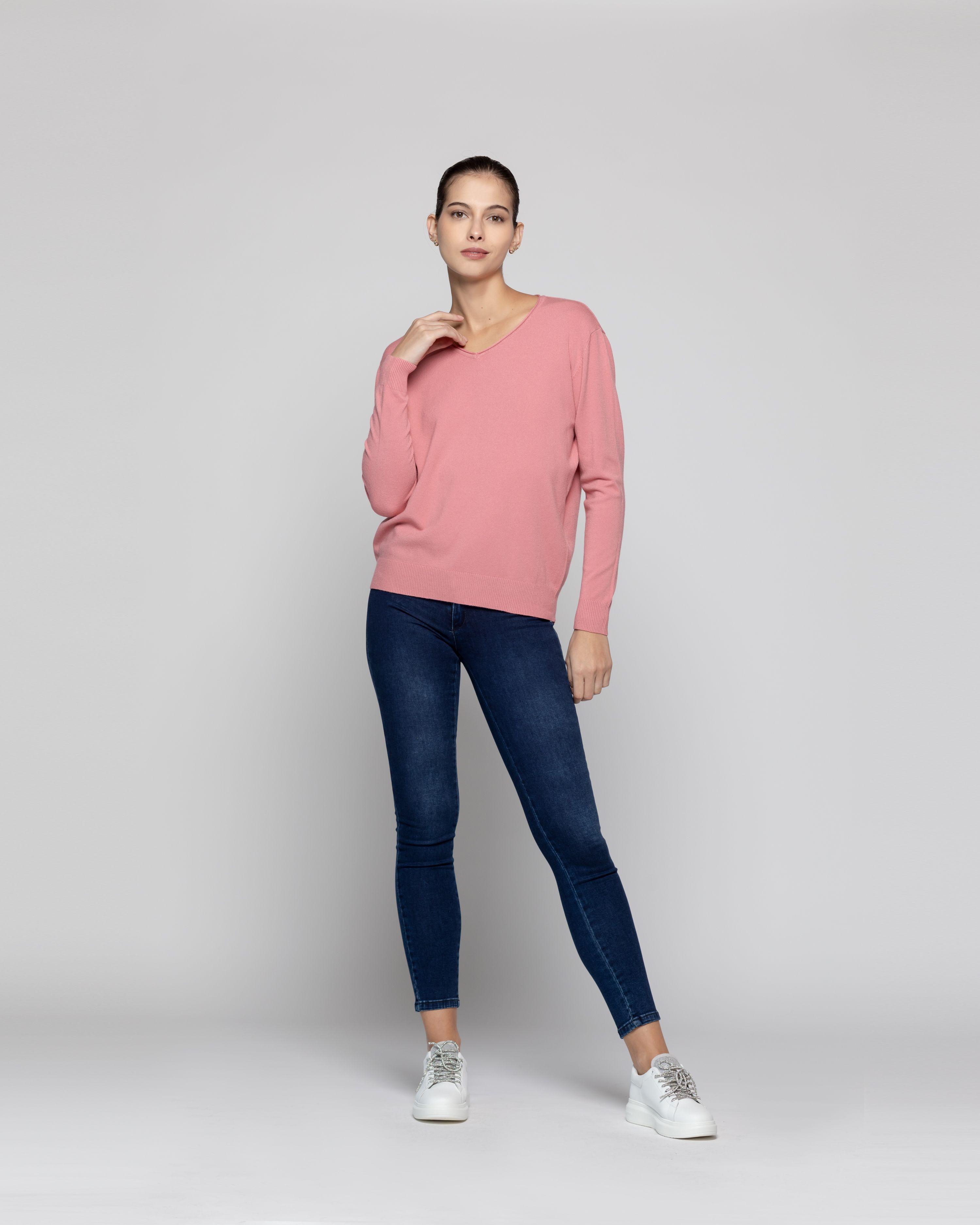 Sweater Mujer Avelina Rosado Lineatre-0