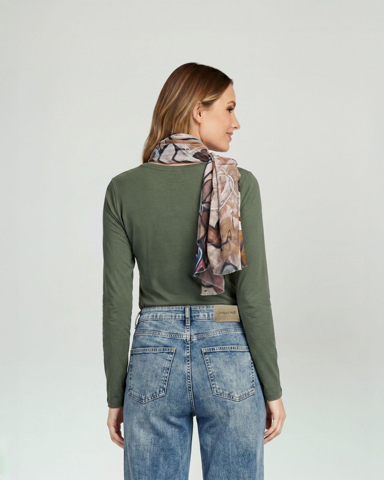 Echarpe Mujer Isidora Taupe Lineatre-2