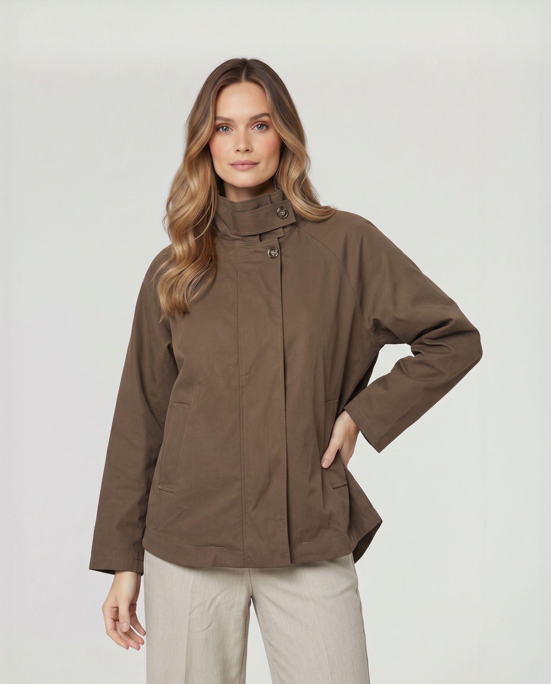 Trench Mujer Eleonora Chocolate Lineatré-0