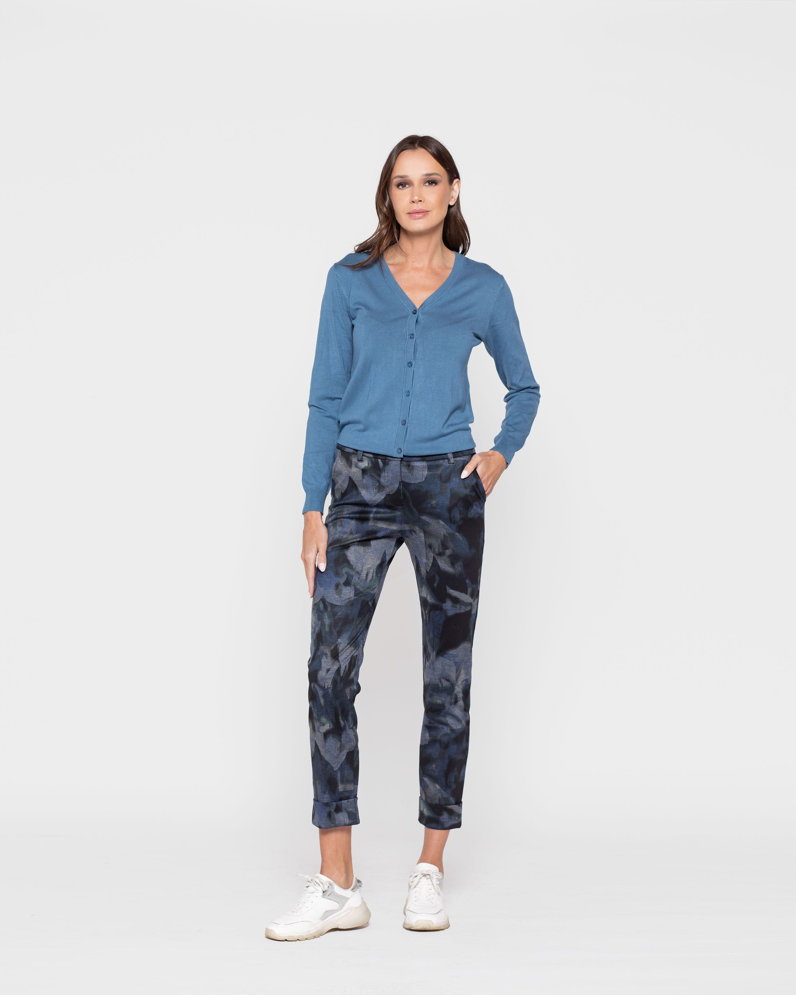 Pantalon Mujer Calendula Azul Marino Ludovica-0