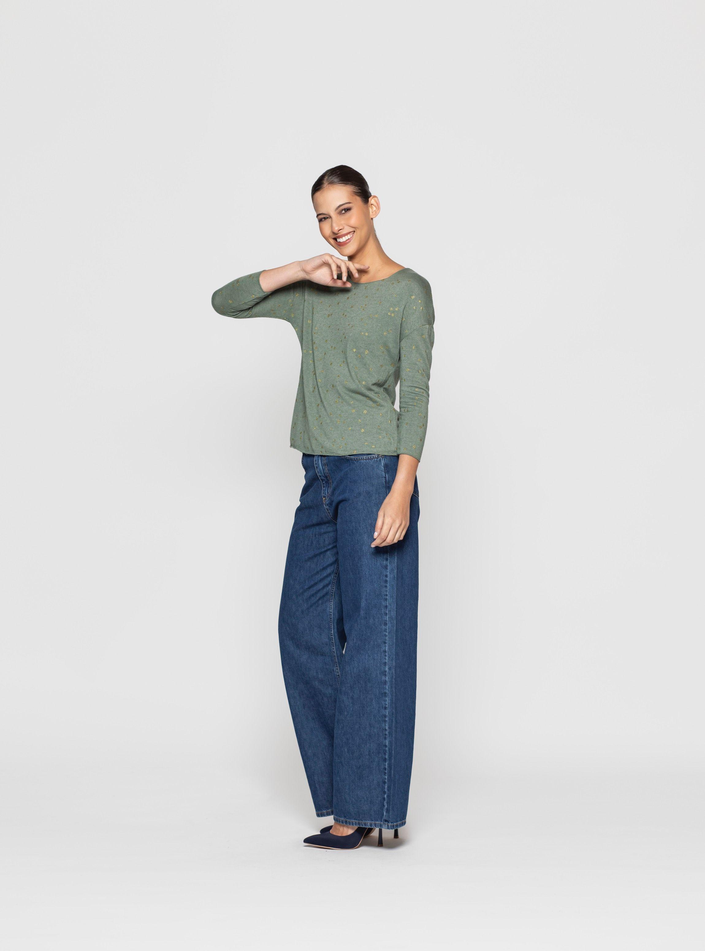 Polera Mujer Naira Verde Lineatre-2