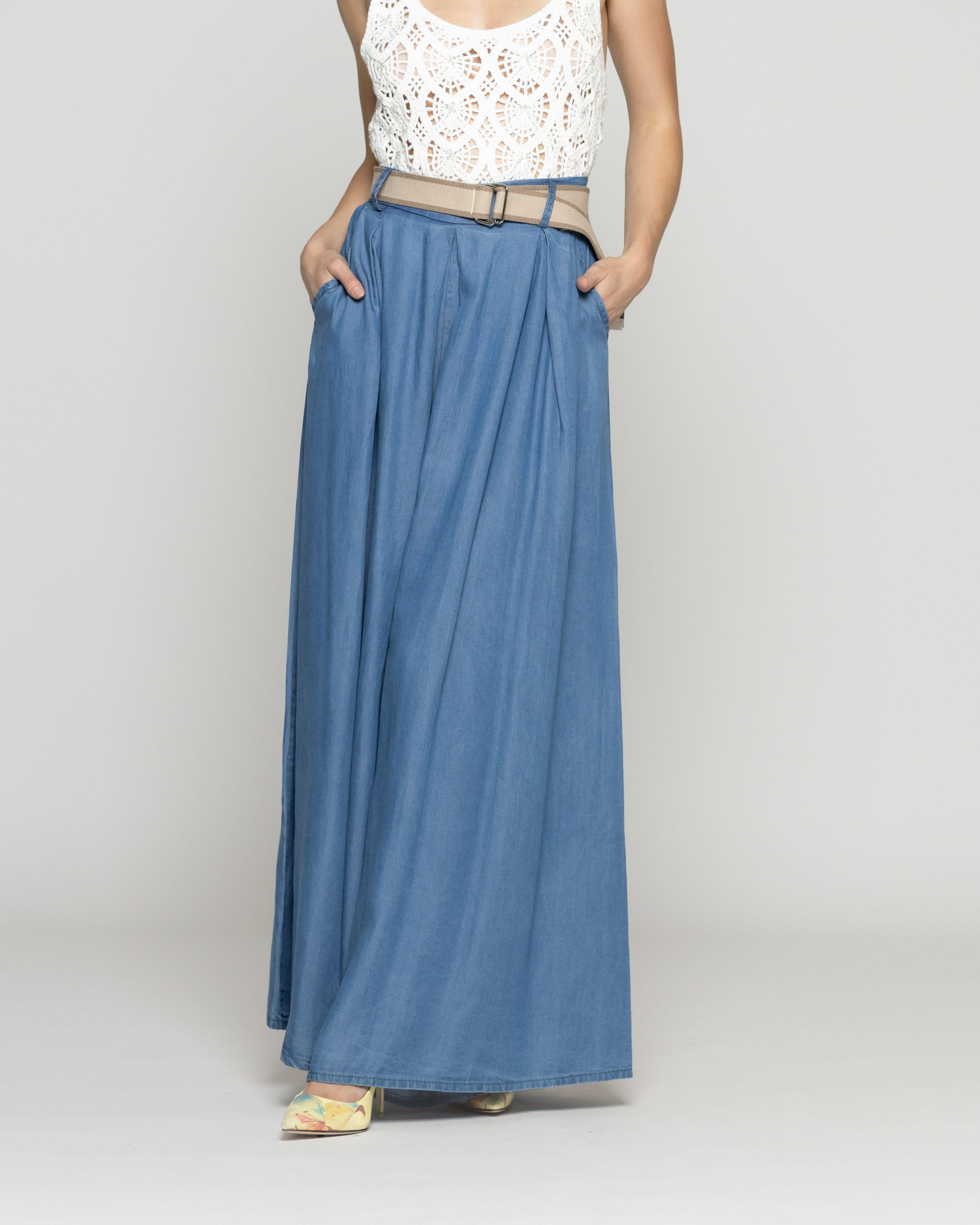 Pantaón Mujer Paolina Holgado Tiro Alto Denim Azul Lineatre-1