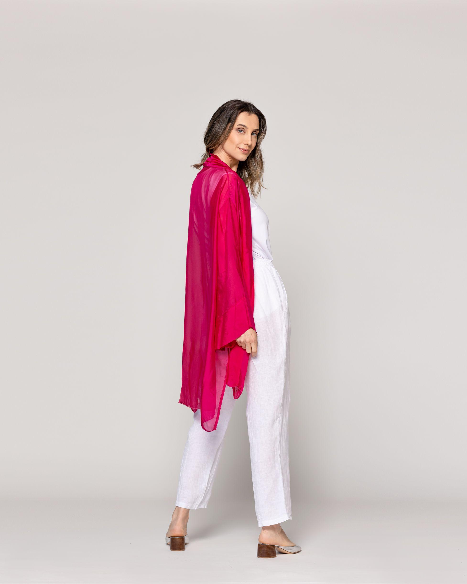 Tapado Mujer Spolverino Diana Fucsia Magenta Lineatre-2