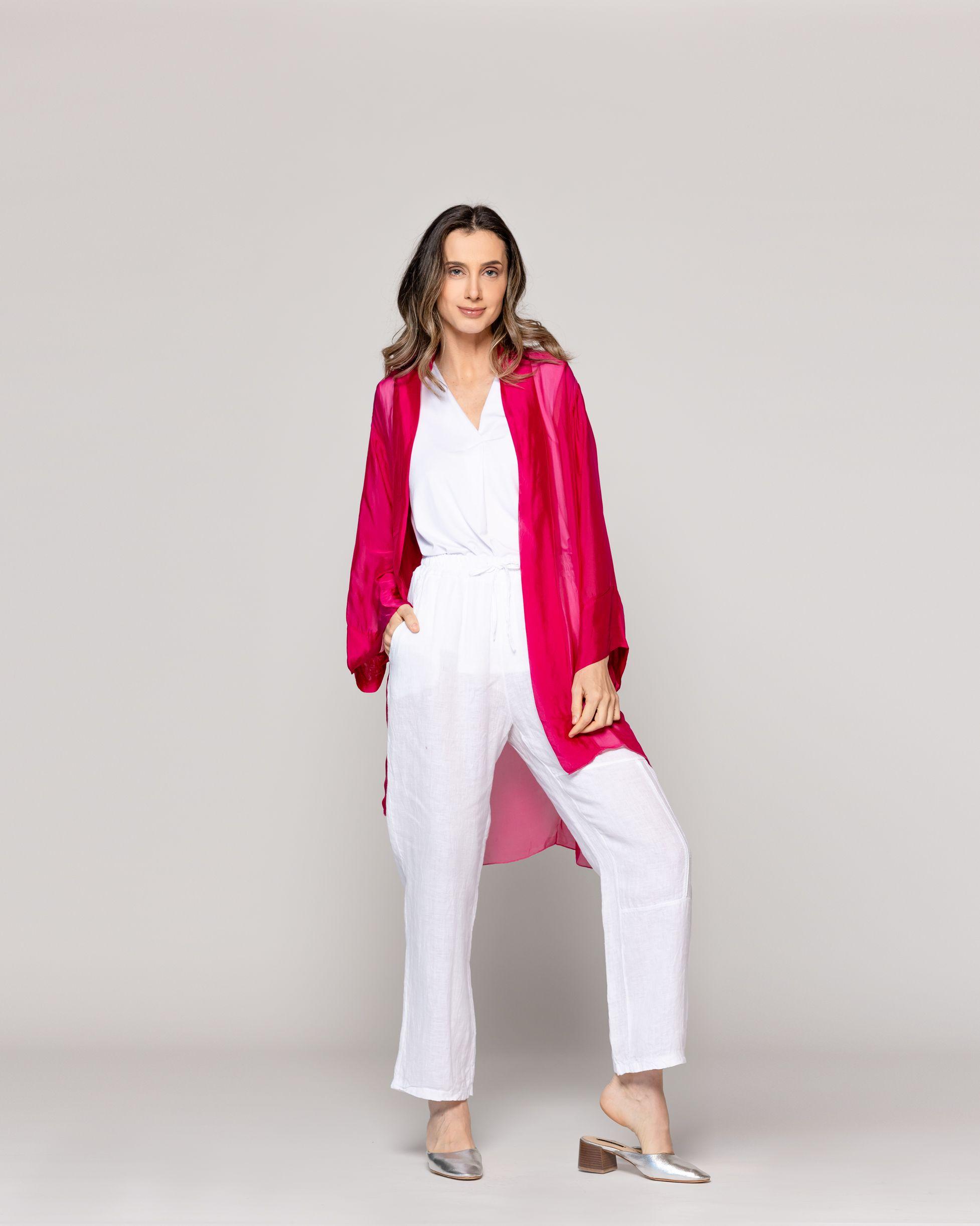Tapado Mujer Spolverino Diana Fucsia Magenta Lineatre-4