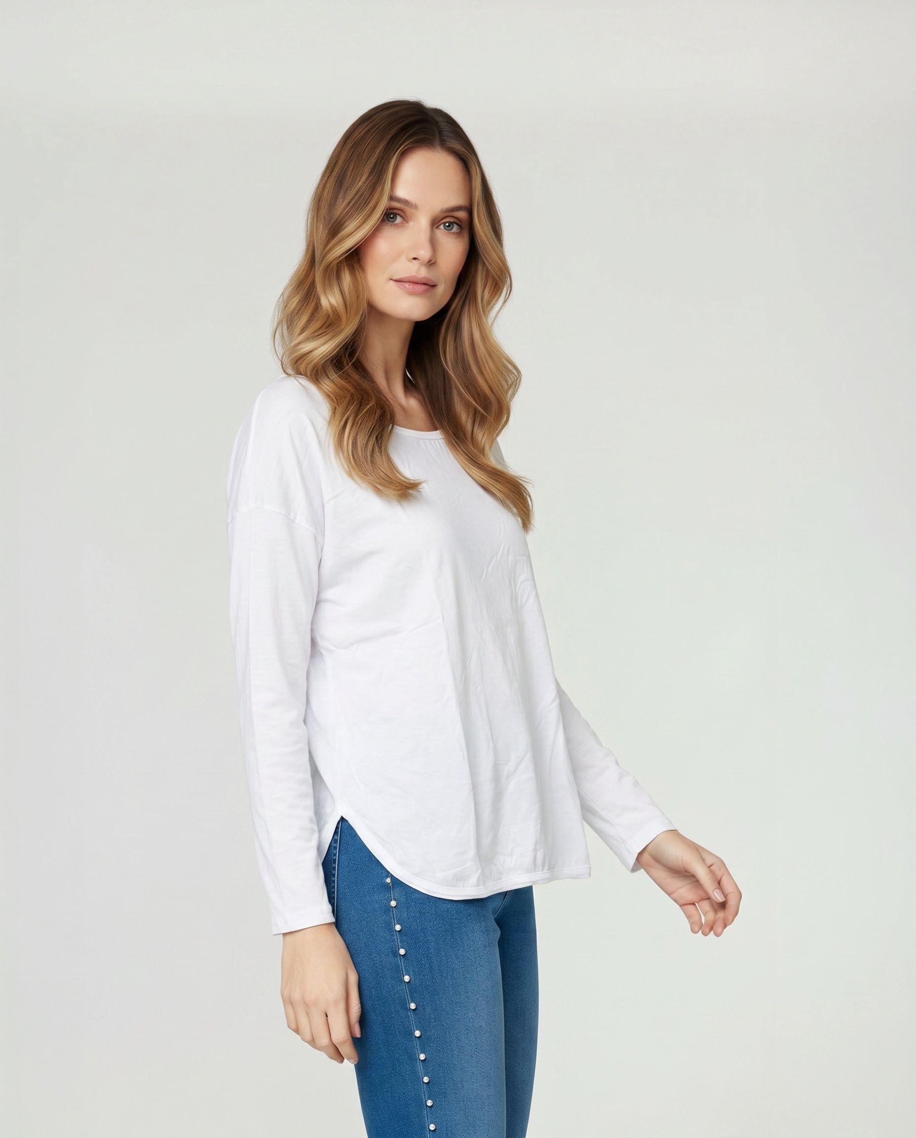 Polera Mujer Ortensia Blanco Lineatré-0