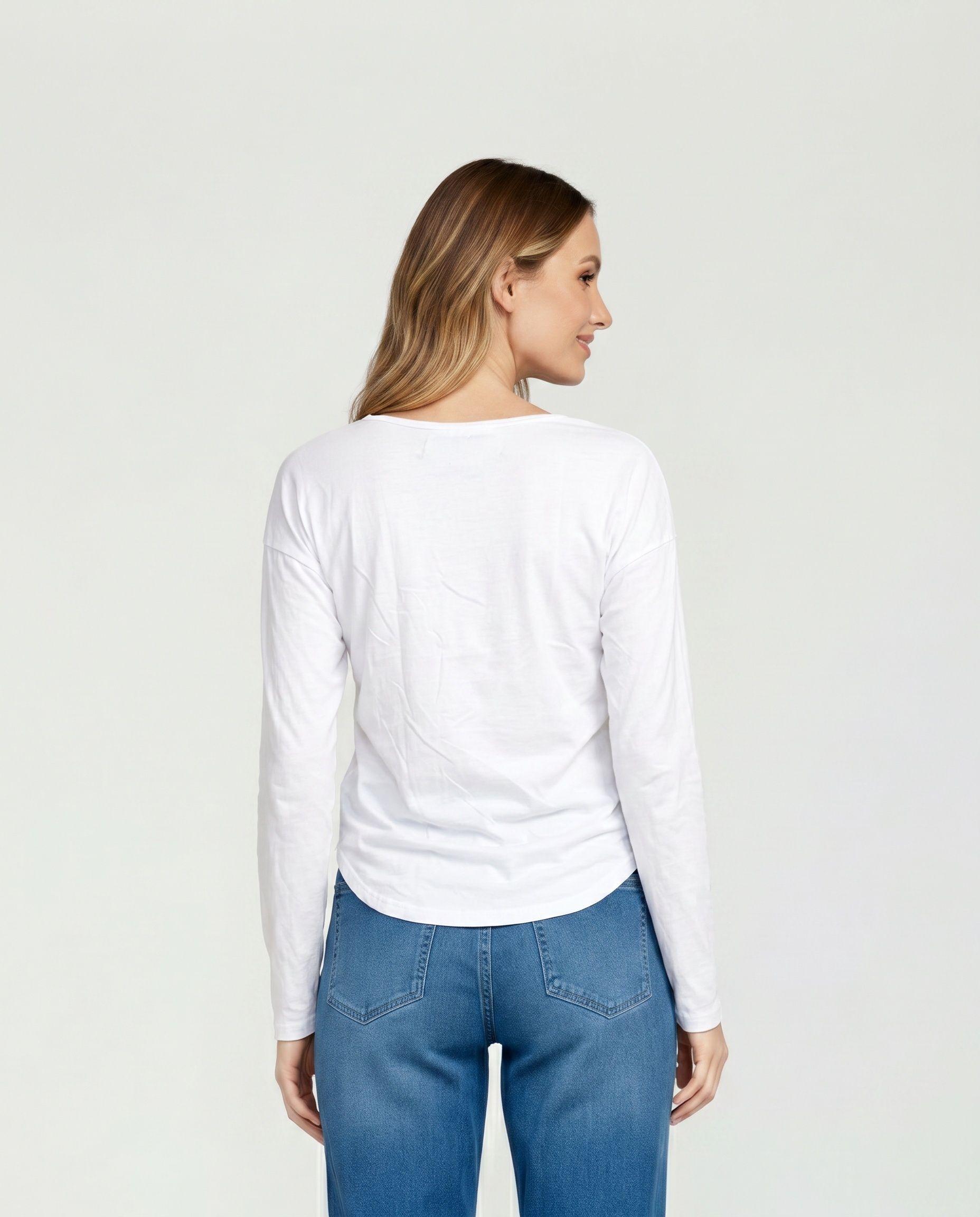 Polera Mujer Ortensia Blanco Lineatré-1