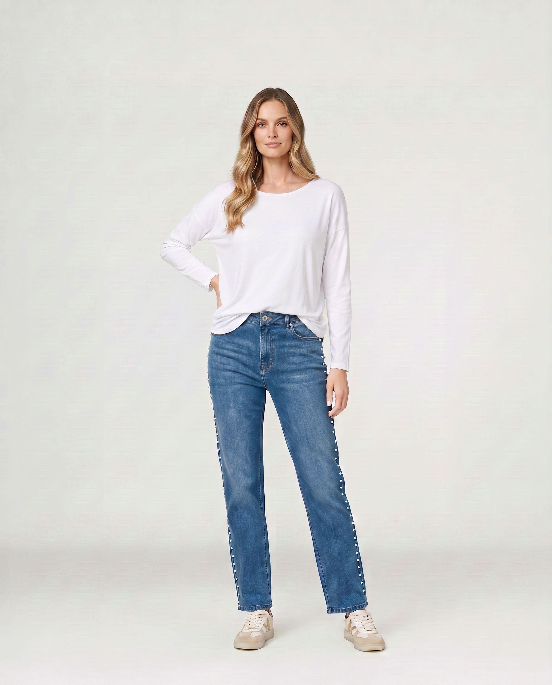 Polera Mujer Ortensia Blanco Lineatré-3