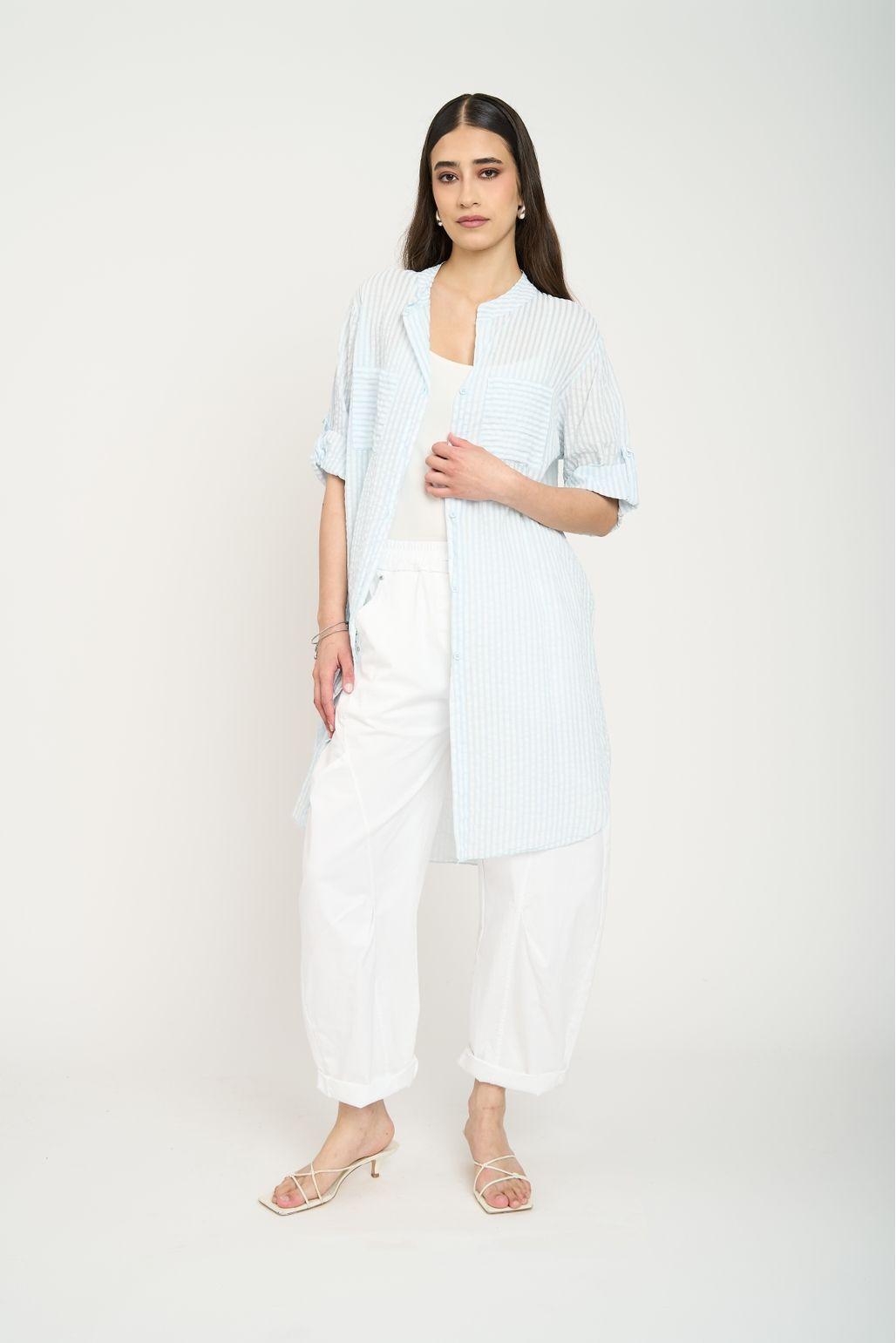 Pantalón Mujer Montserrat Largo Tiro Alto Blanco Lineatre-1