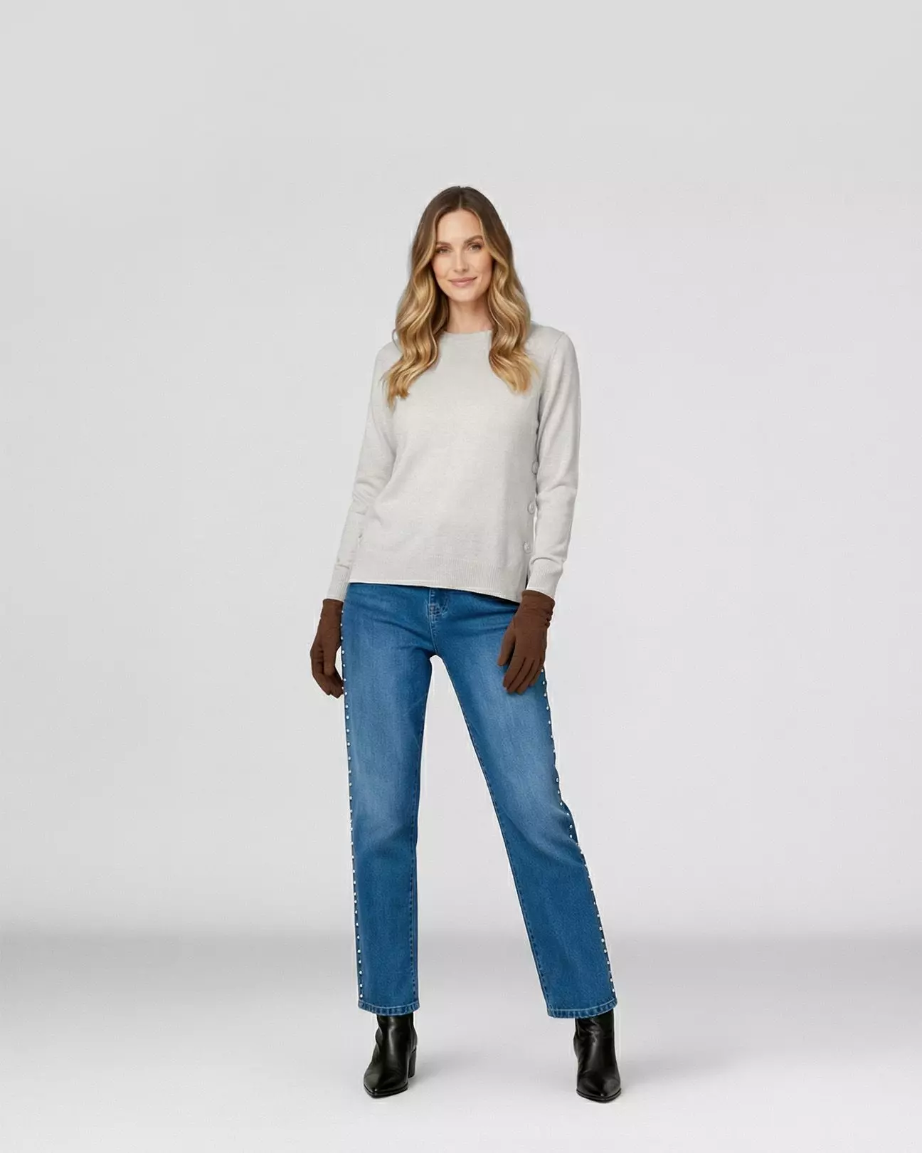 Guante Mujer Zoe Camel Lineatre-3