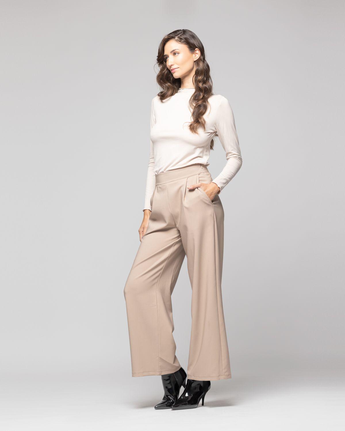 Pantalón Mujer Chloé Beige Lineatre-2